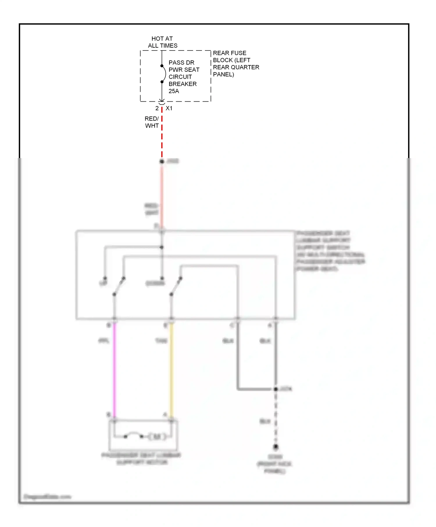 Cadillac SRX II (2009-2012) down wiring diagram  (2 of 4)