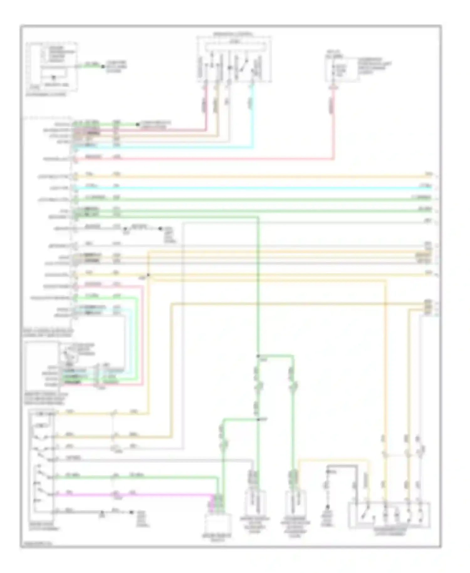 Wiring diagram driver door latch assembly for Cadillac SRX II (2009-2012) (2 of 7)