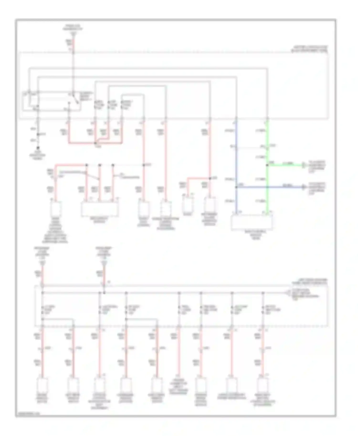 Wiring diagram driver window motor for Cadillac SRX II (2009-2012) (2 of 2)