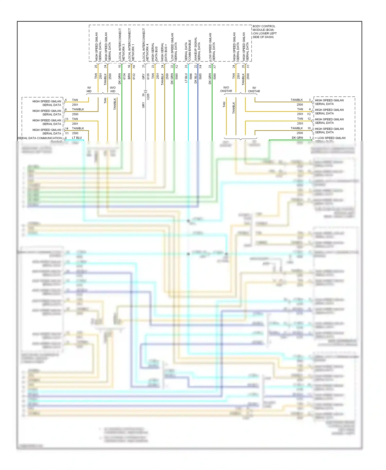 Cadillac SRX II (2009-2012) electronic suspension control module (cargo compt) wiring diagram  (1 of 2)