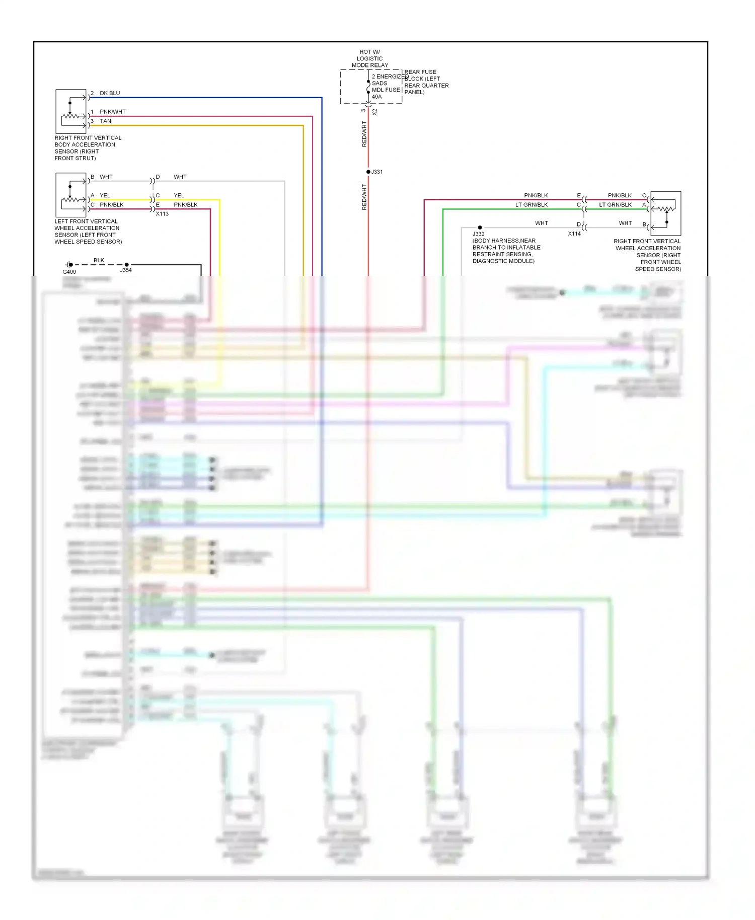 Cadillac SRX II (2009-2012) electronic suspension control module (cargo compt) wiring diagram  (2 of 2)