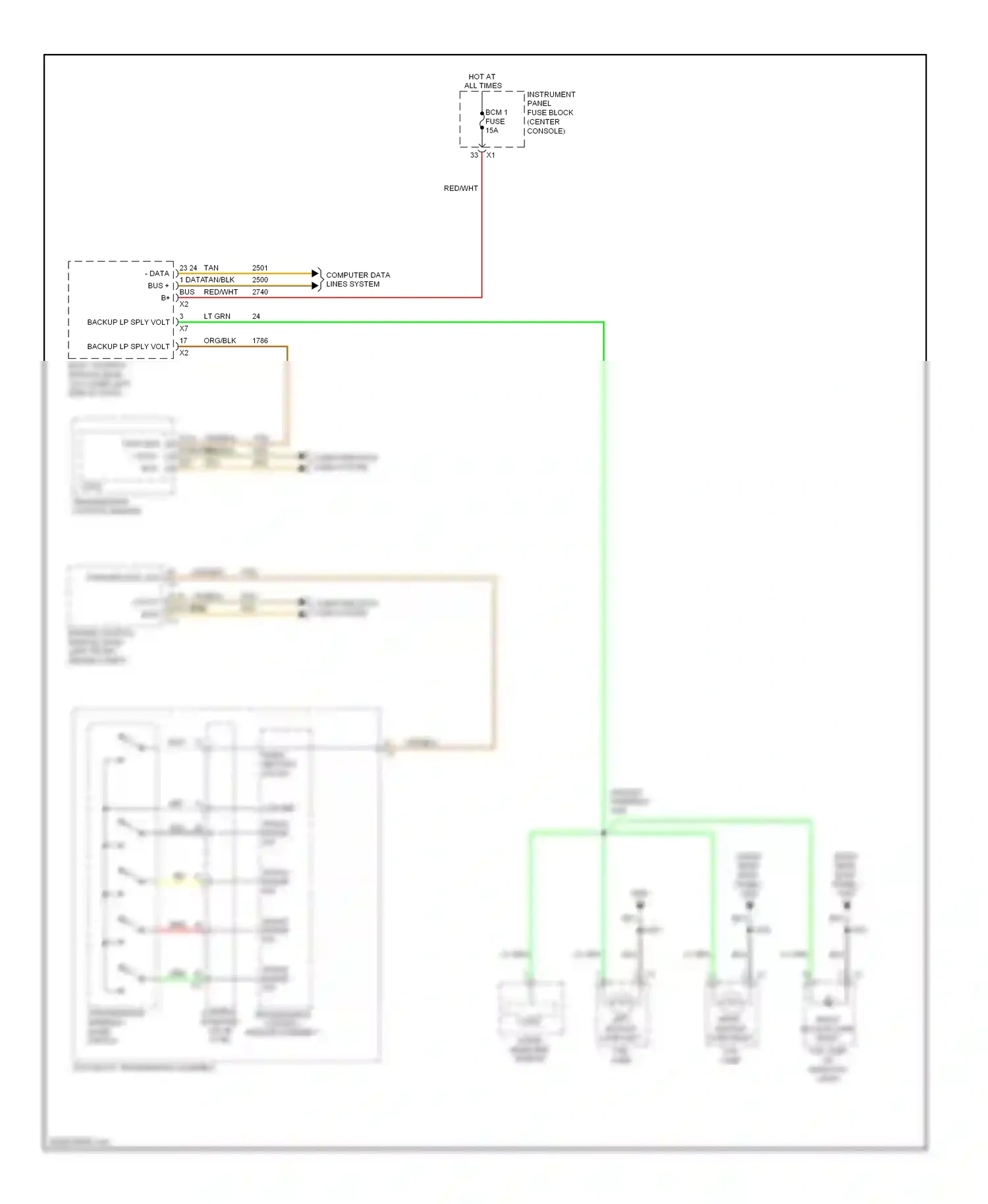 Cadillac SRX II (2009-2012) engine control module (ecm) (left front engine compt) wiring diagram  (3 of 9)