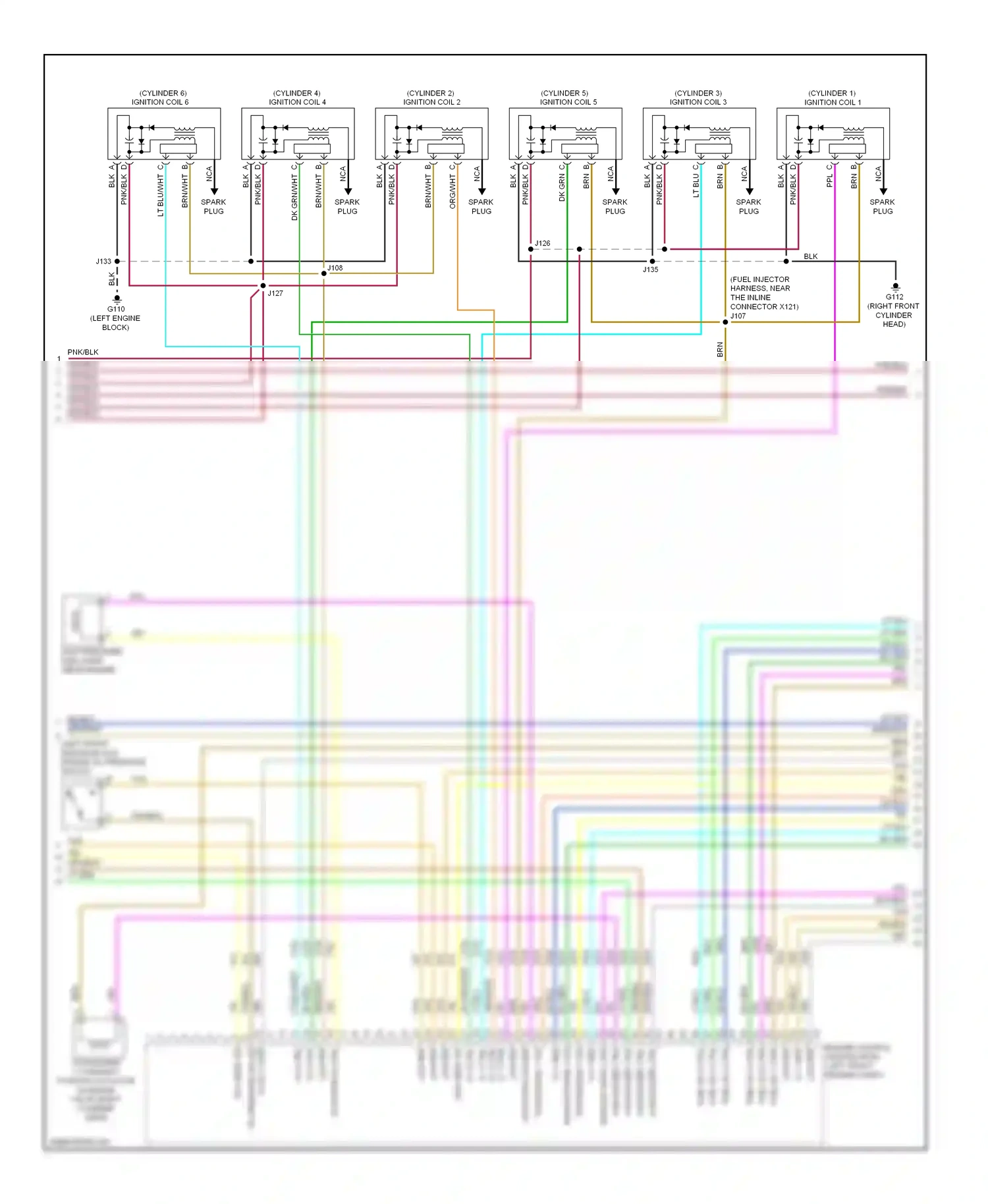 Cadillac SRX II (2009-2012) engine control module (ecm) (left front engine compt) wiring diagram  (7 of 9)