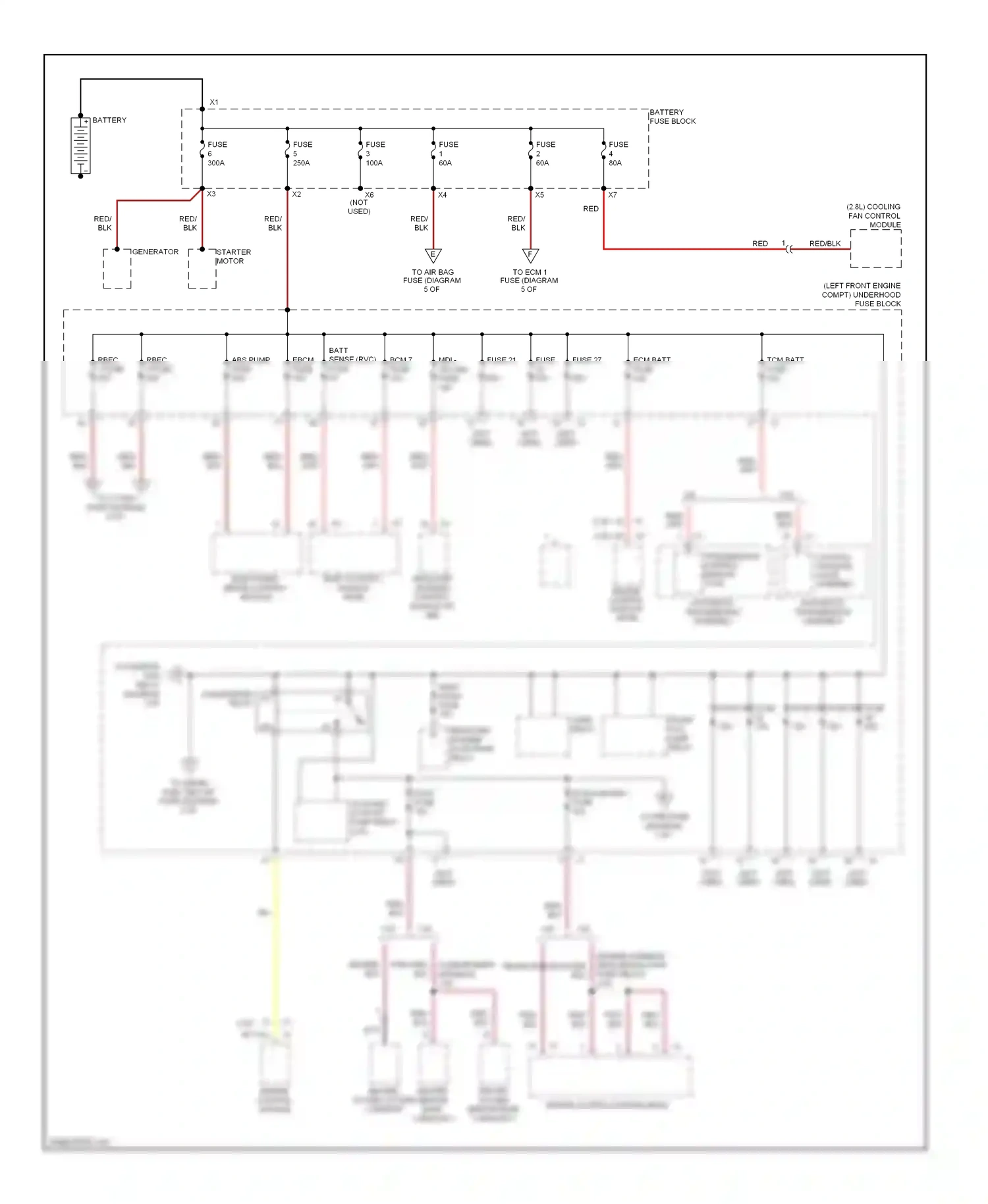 Cadillac SRX II (2009-2012) engine control module (ecm) wiring diagram  (1 of 1)