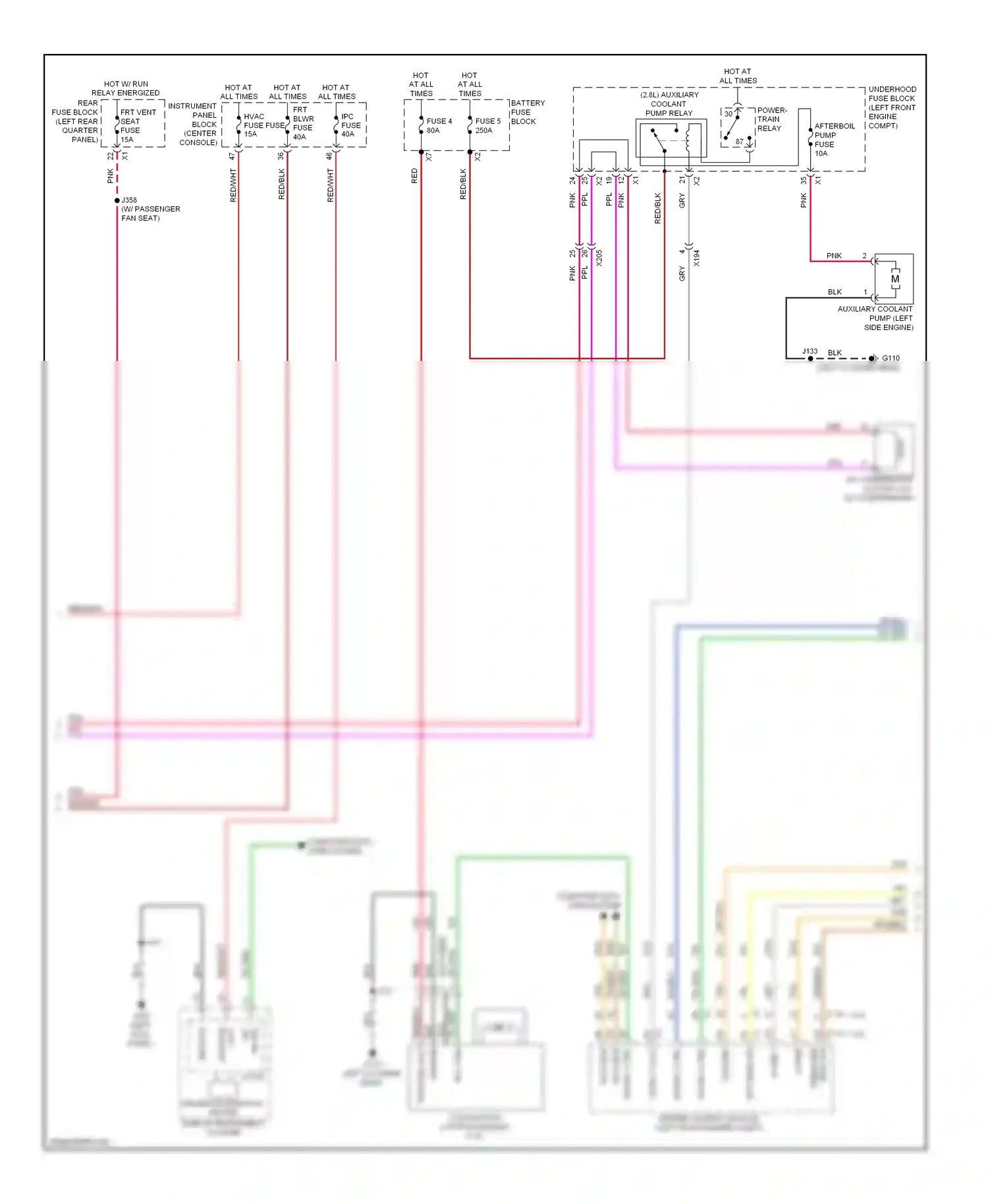 Cadillac SRX II (2009-2012) engine control module (left front engine compt) wiring diagram  (3 of 7)