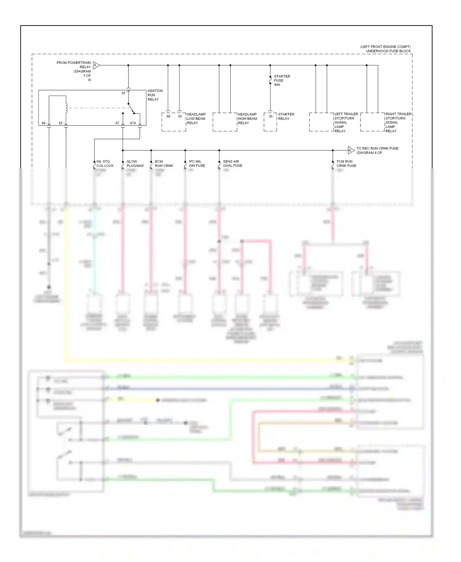 Cadillac SRX II (2009-2012) engine instrument control cluster module (ecm) wiring diagram  (1 of 1)