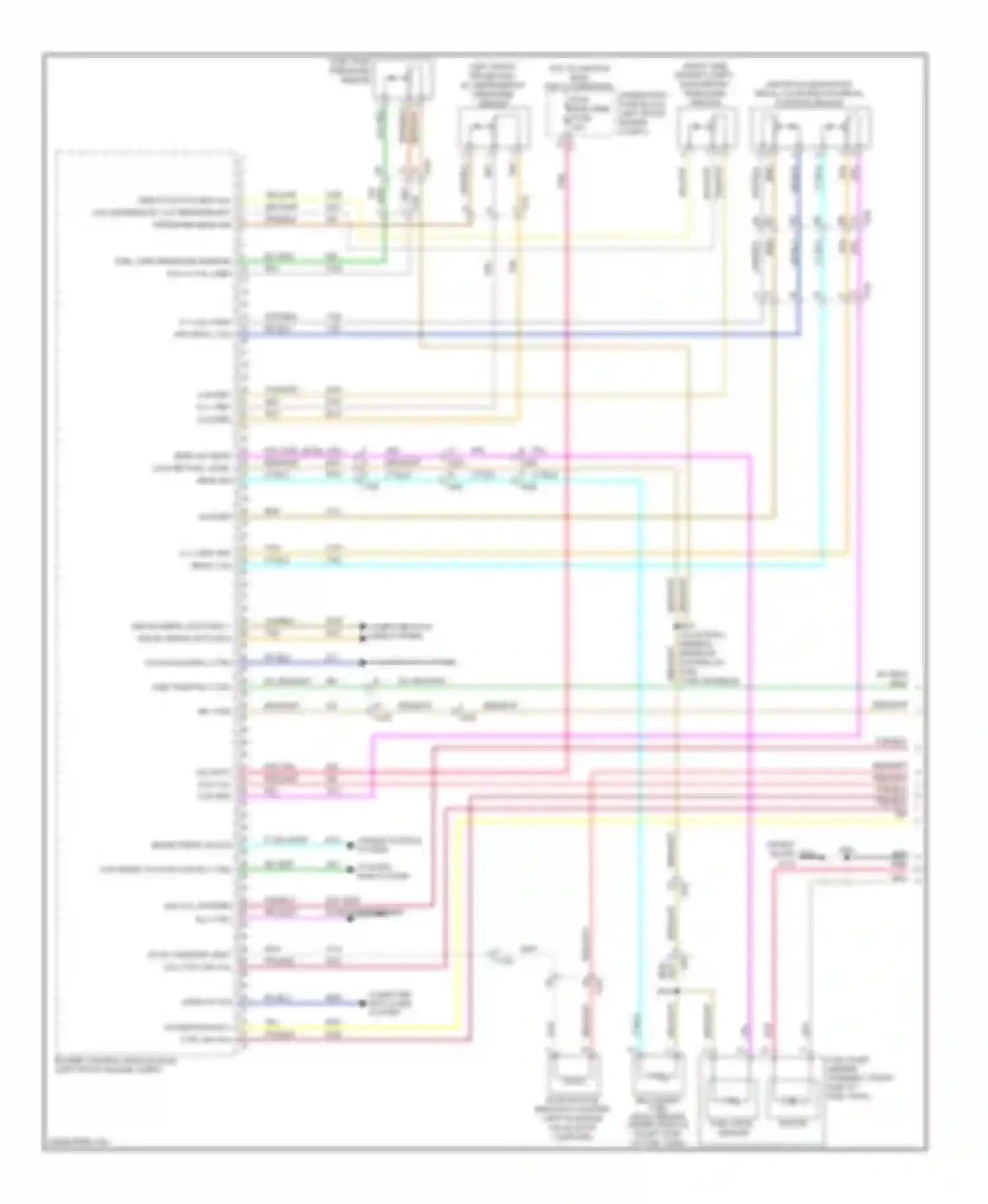 Wiring diagram gmlan serial data bus+ gmlan serial data bus- for Cadillac SRX II (2009-2012) (1 of 1)