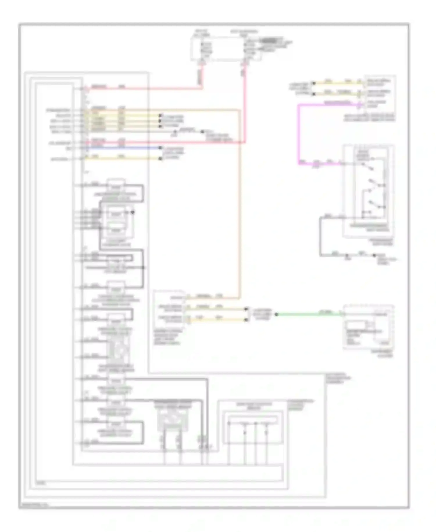 Wiring diagram hot w/ ignition run relay energized tcm/ run/ crnk fuse for Cadillac SRX II (2009-2012) (1 of 1)