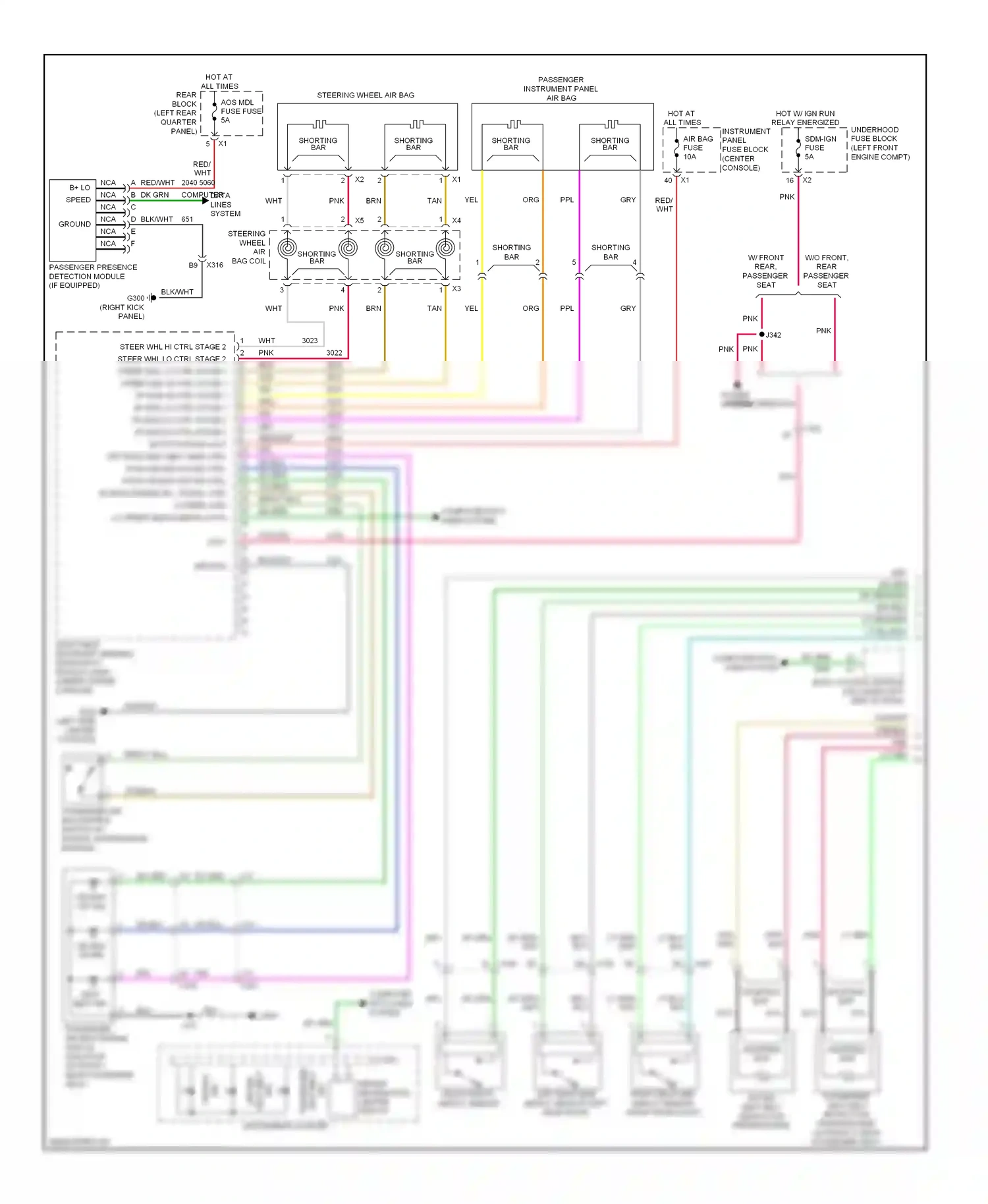 Cadillac SRX II (2009-2012) (left front engine compt) wiring diagram  (1 of 1)