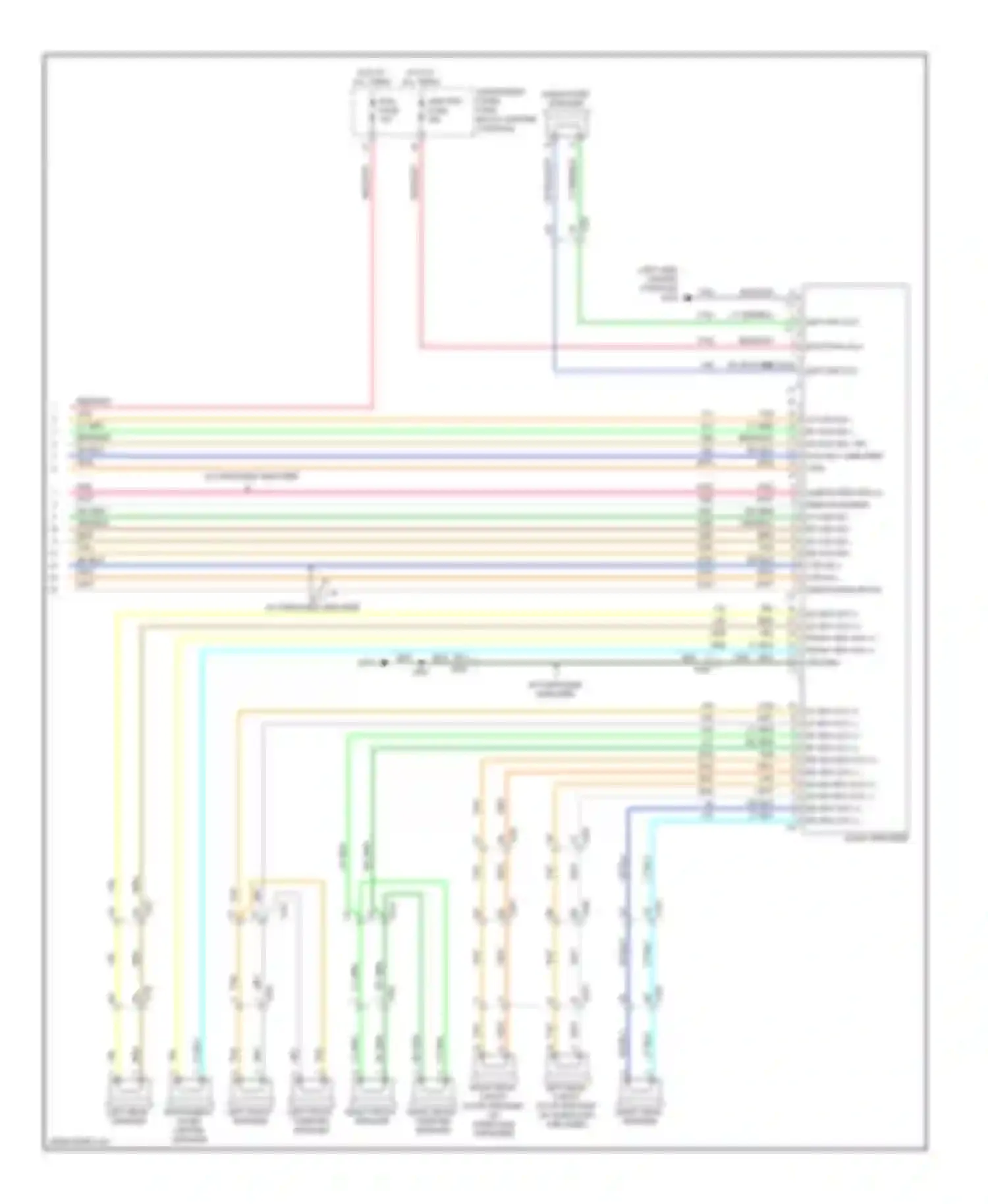 Wiring diagram left front tweeter speaker for Cadillac SRX II (2009-2012) (1 of 1)