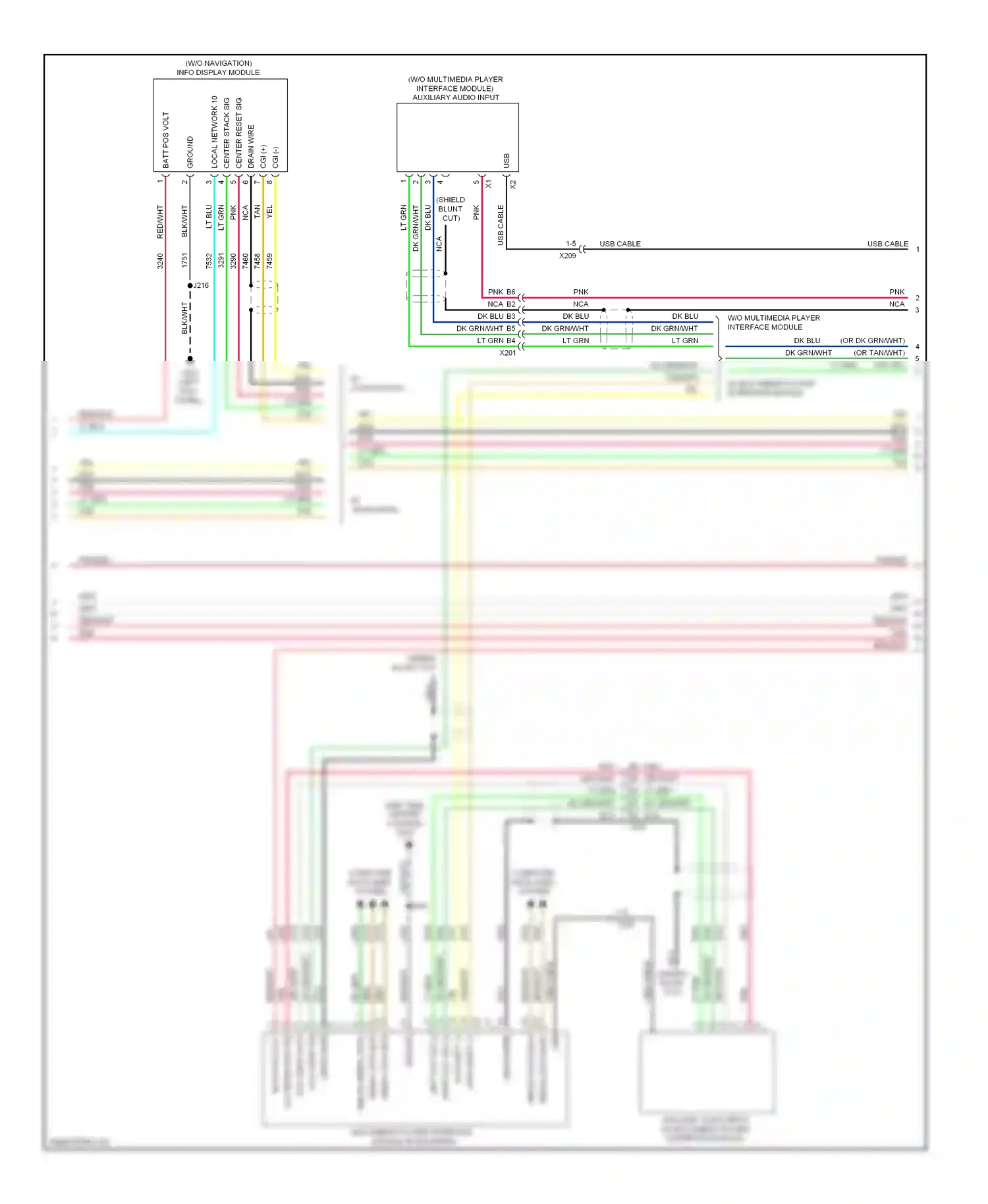 Cadillac SRX II (2009-2012) (left kick panel) wiring diagram  (45 of 48)