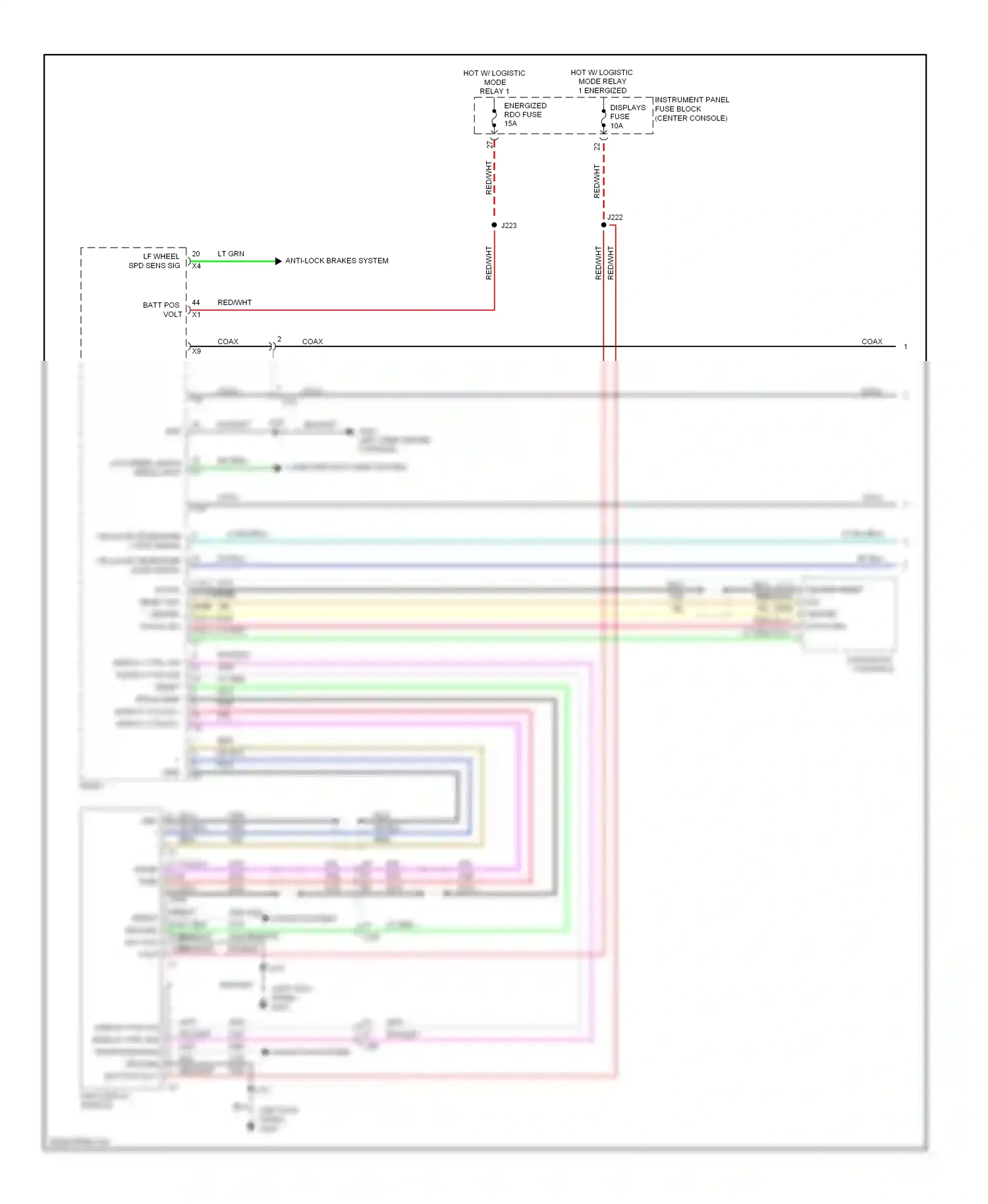 Cadillac SRX II (2009-2012) (left kick panel) wiring diagram  (30 of 48)