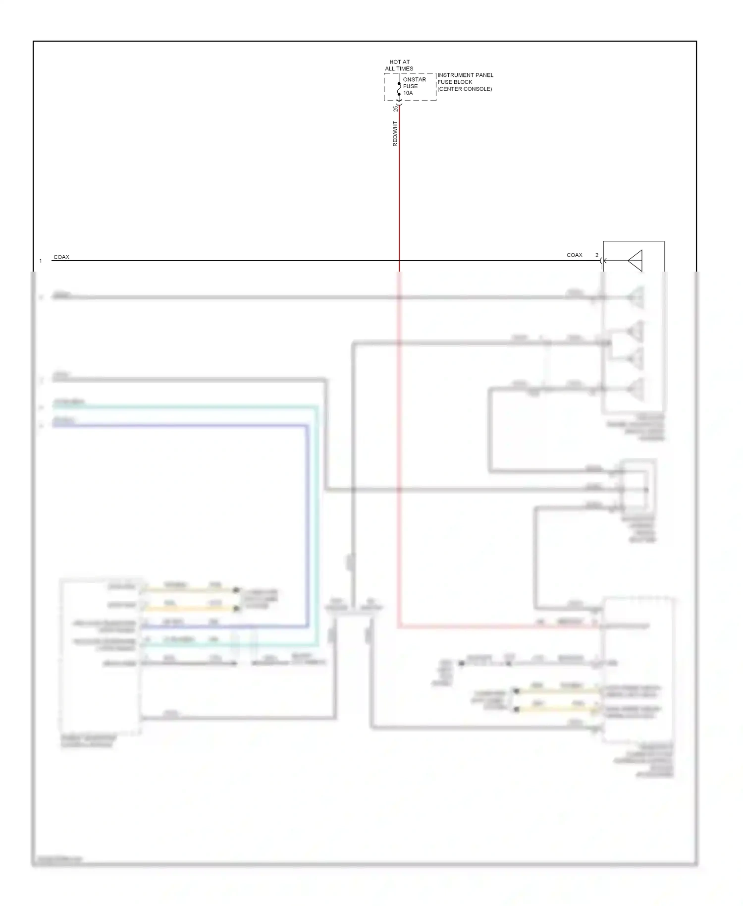 Cadillac SRX II (2009-2012) (left kick panel) wiring diagram  (35 of 48)