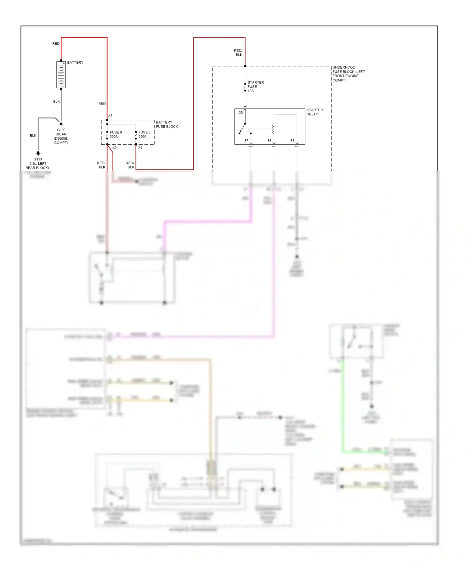 Cadillac SRX II (2009-2012) (left kick panel) wiring diagram  (46 of 48)