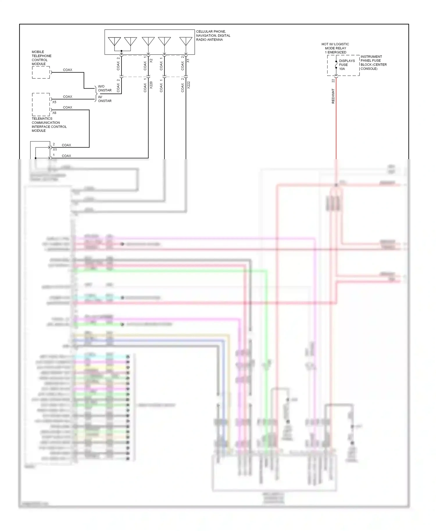 Cadillac SRX II (2009-2012) (left kick panel) wiring diagram  (43 of 48)