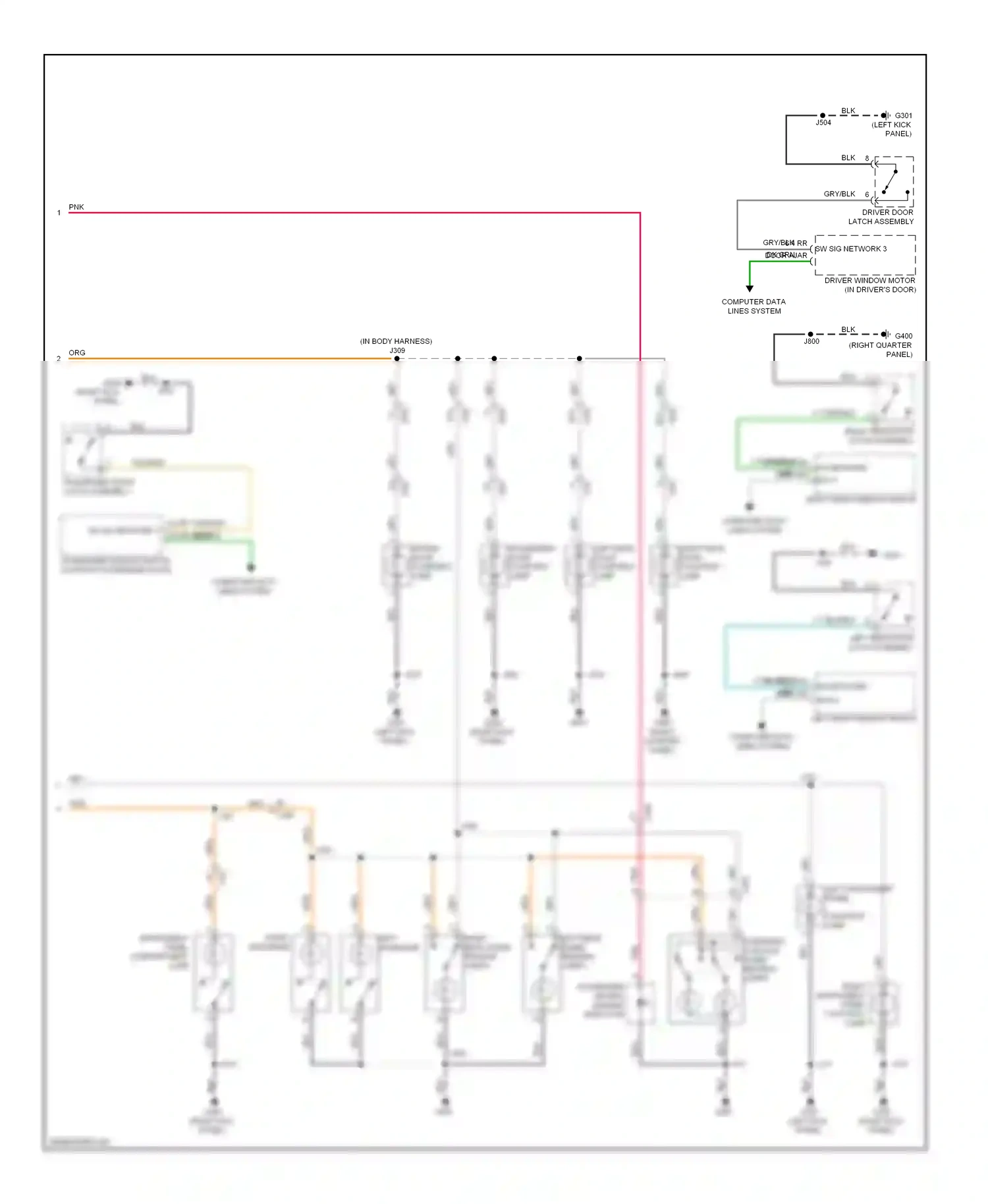 Cadillac SRX II (2009-2012) (left kick panel) wiring diagram  (23 of 48)
