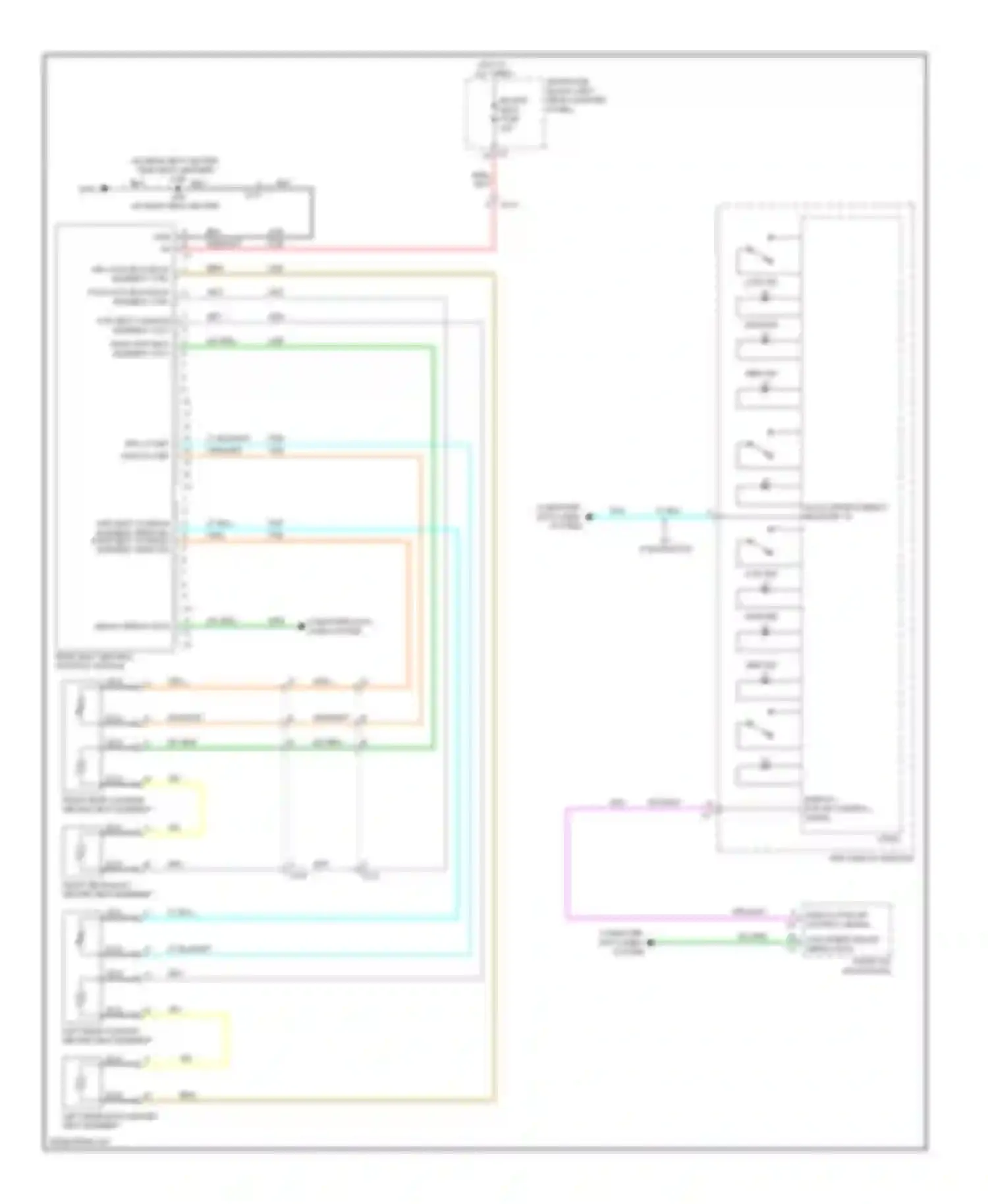 Wiring diagram left rear back heated seat element for Cadillac SRX II (2009-2012) (1 of 1)