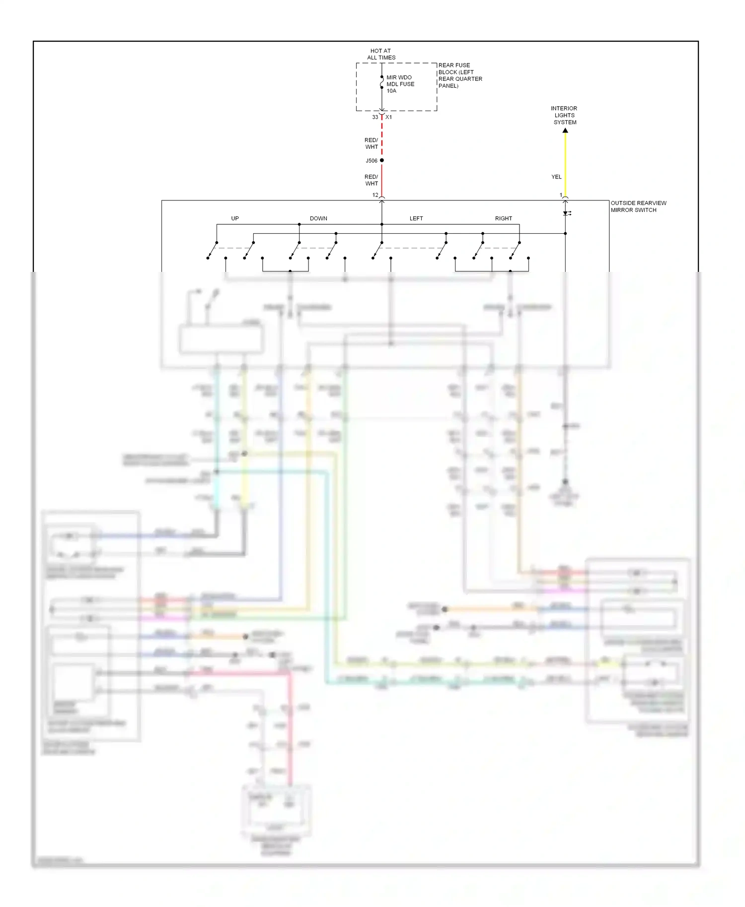 Cadillac SRX II (2009-2012) left wiring diagram  (2 of 2)