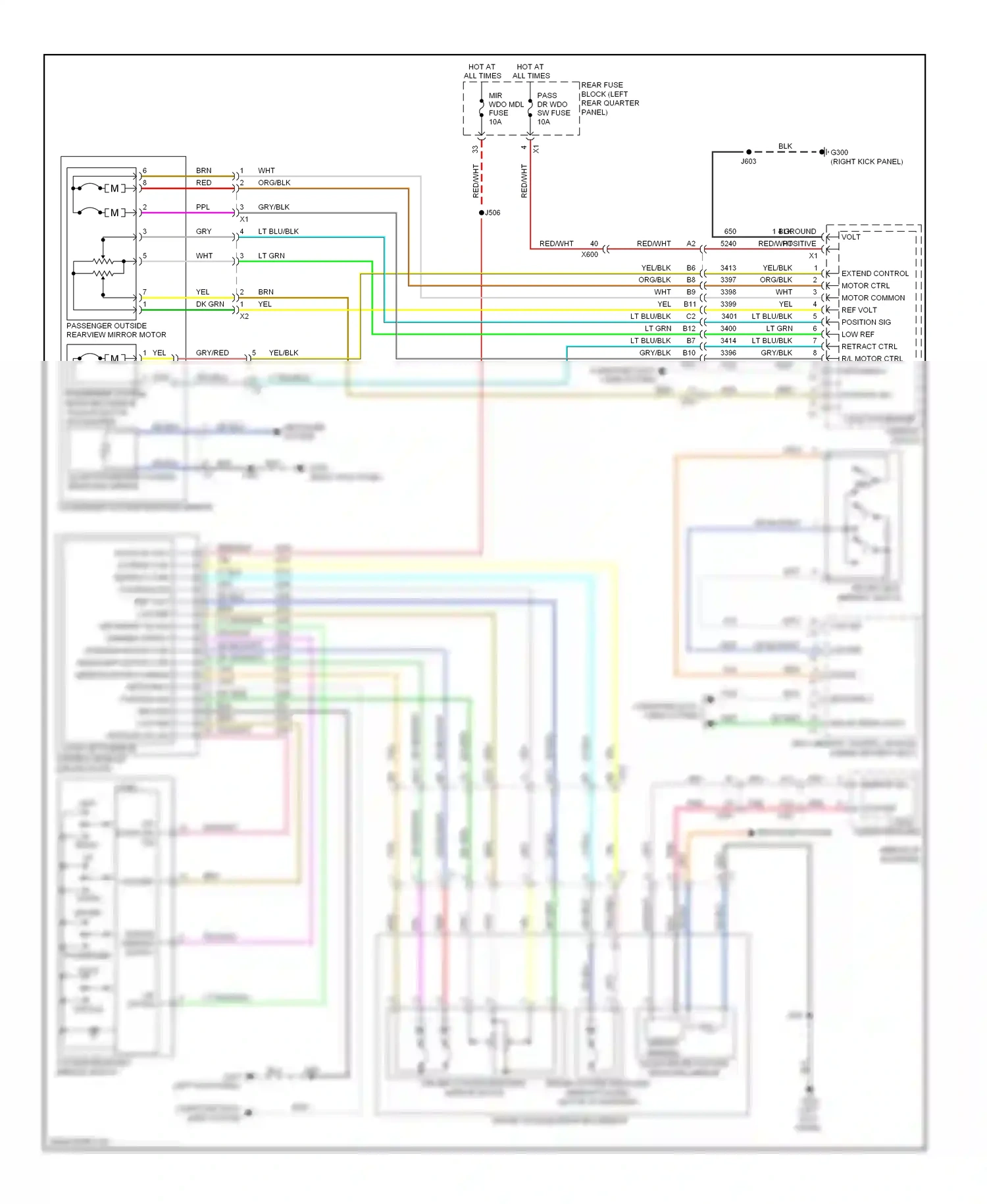 Cadillac SRX II (2009-2012) left wiring diagram  (1 of 2)