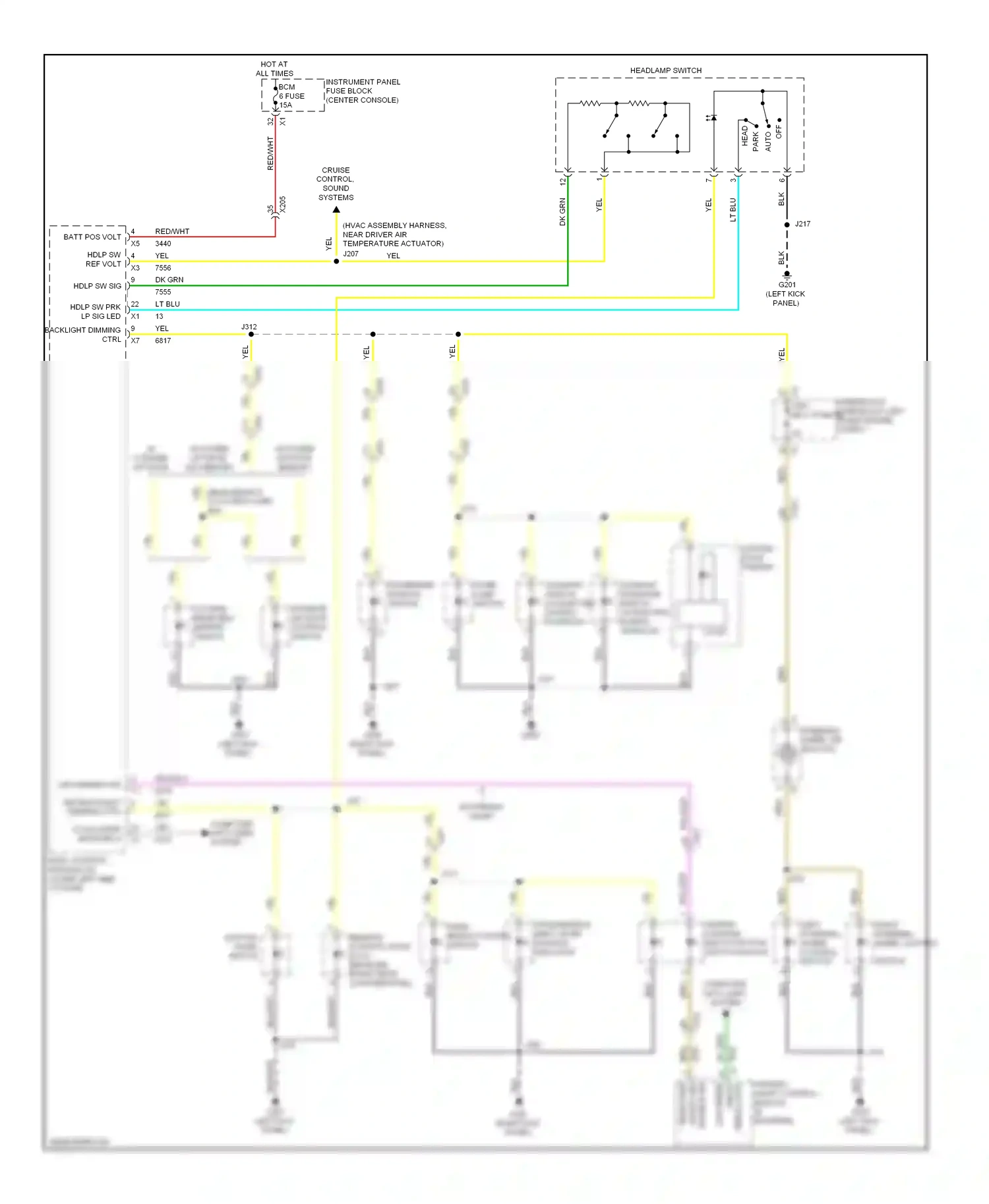 Cadillac SRX II (2009-2012) off wiring diagram  (2 of 2)