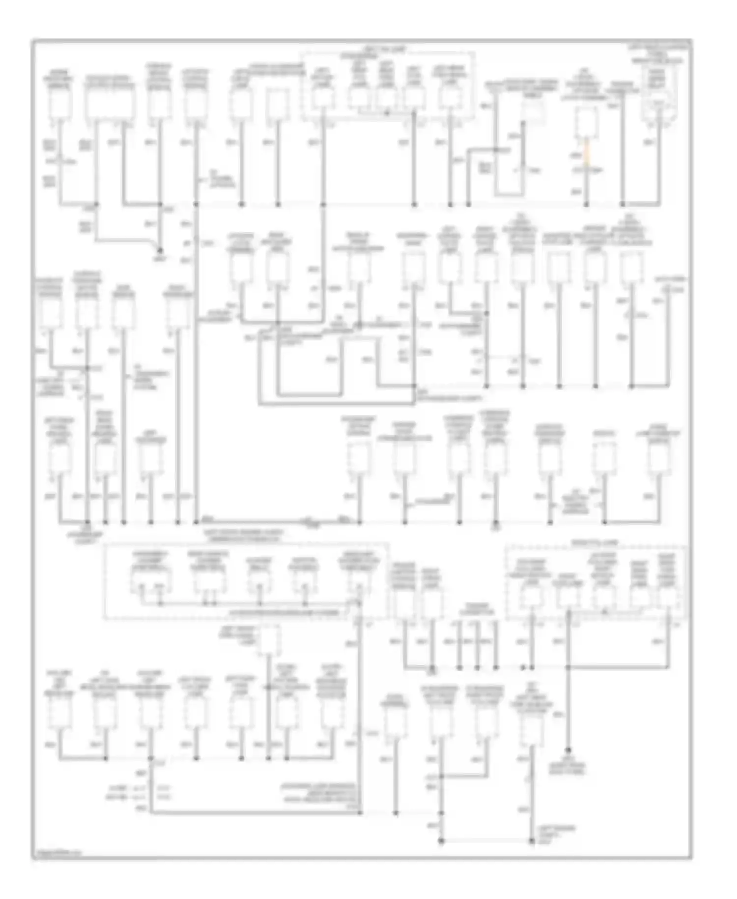 Wiring diagram right tail lamp for Cadillac SRX II (2009-2012) (2 of 2)