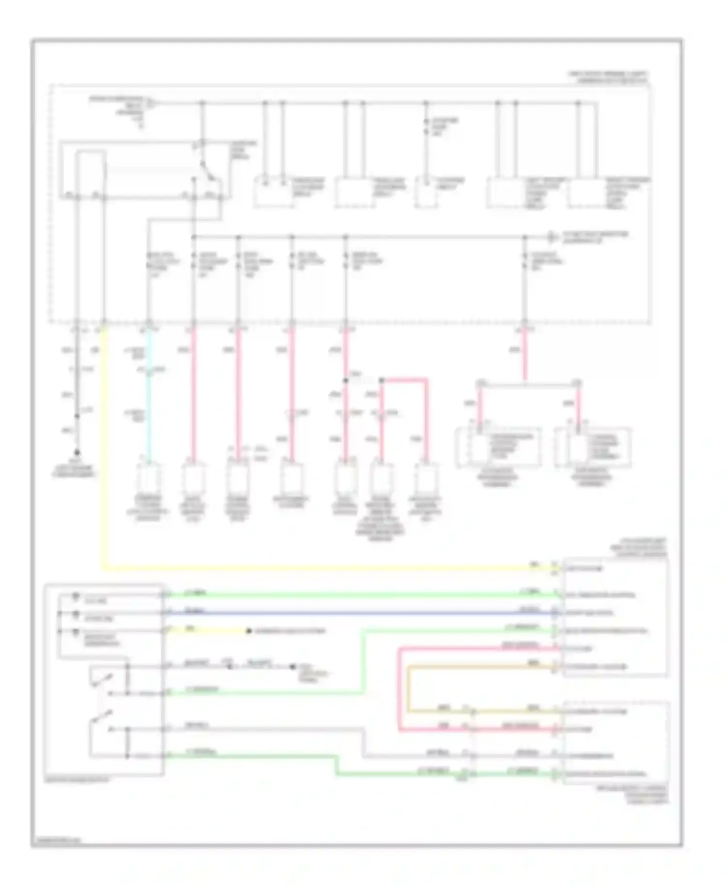 Wiring diagram starter relay for Cadillac SRX II (2009-2012) (1 of 2)