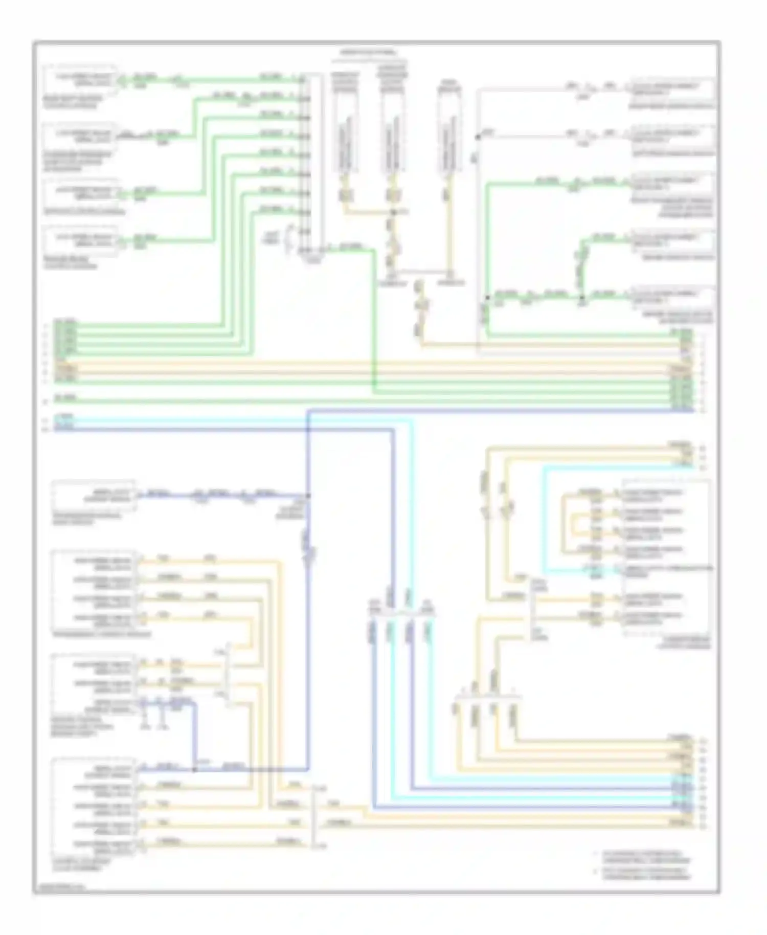 Wiring diagram w/o sunroof for Cadillac SRX II (2009-2012) (1 of 1)