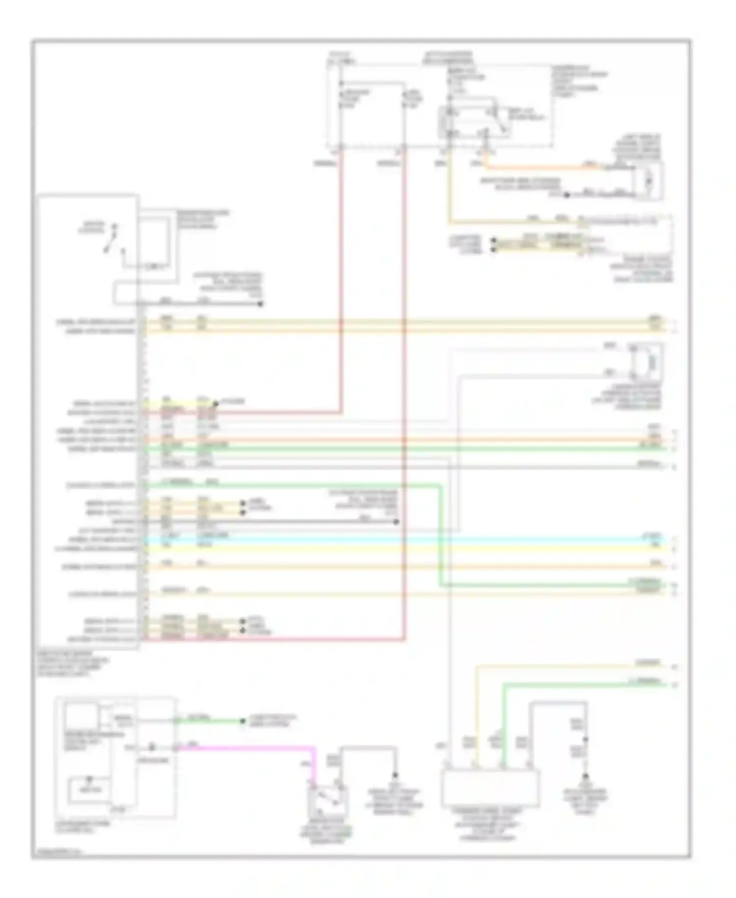 STS Cadillac I facelift (2007-2011): Anti-lock brakes circuit, without vsc (1 of 2)