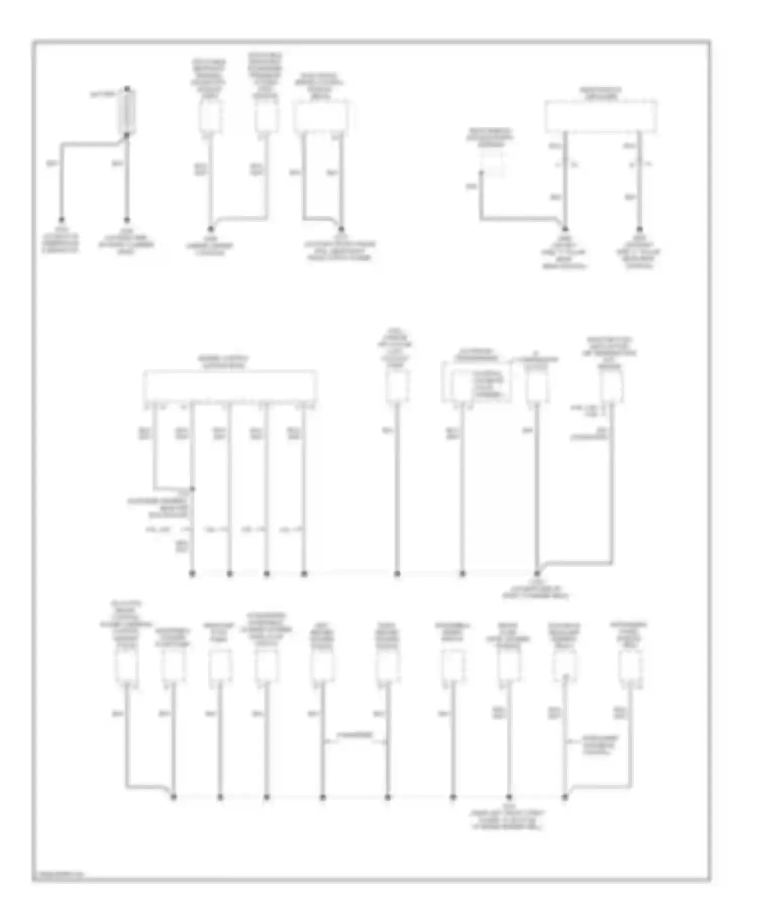 STS Cadillac I facelift (2007-2011): Ground distribution circuit (1 of 5)