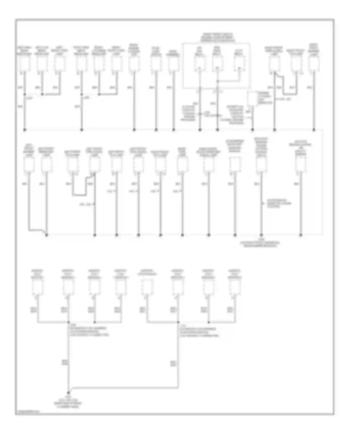 STS Cadillac I facelift (2007-2011): Ground distribution circuit (2 of 5)