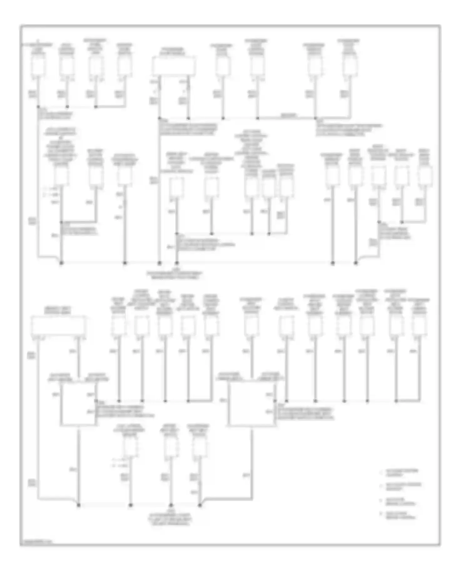 STS Cadillac I facelift (2007-2011): Ground distribution circuit (4 of 5)
