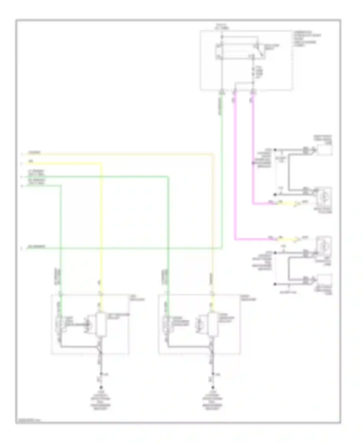 STS Cadillac I facelift (2007-2011): Headlamps circuit (2 of 2)