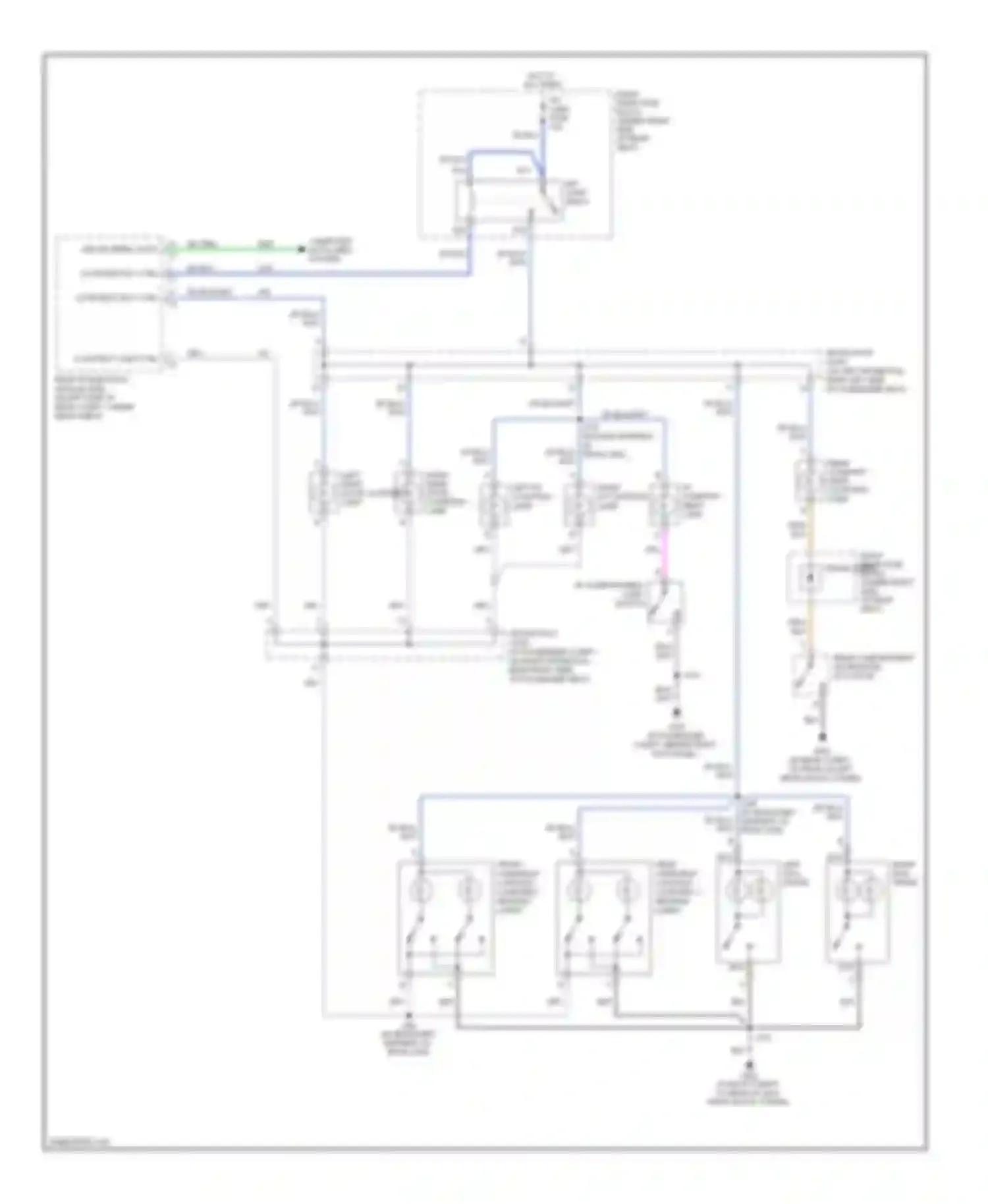 STS Cadillac I facelift (2007-2011): Courtesy lamps circuit (1 of 2)