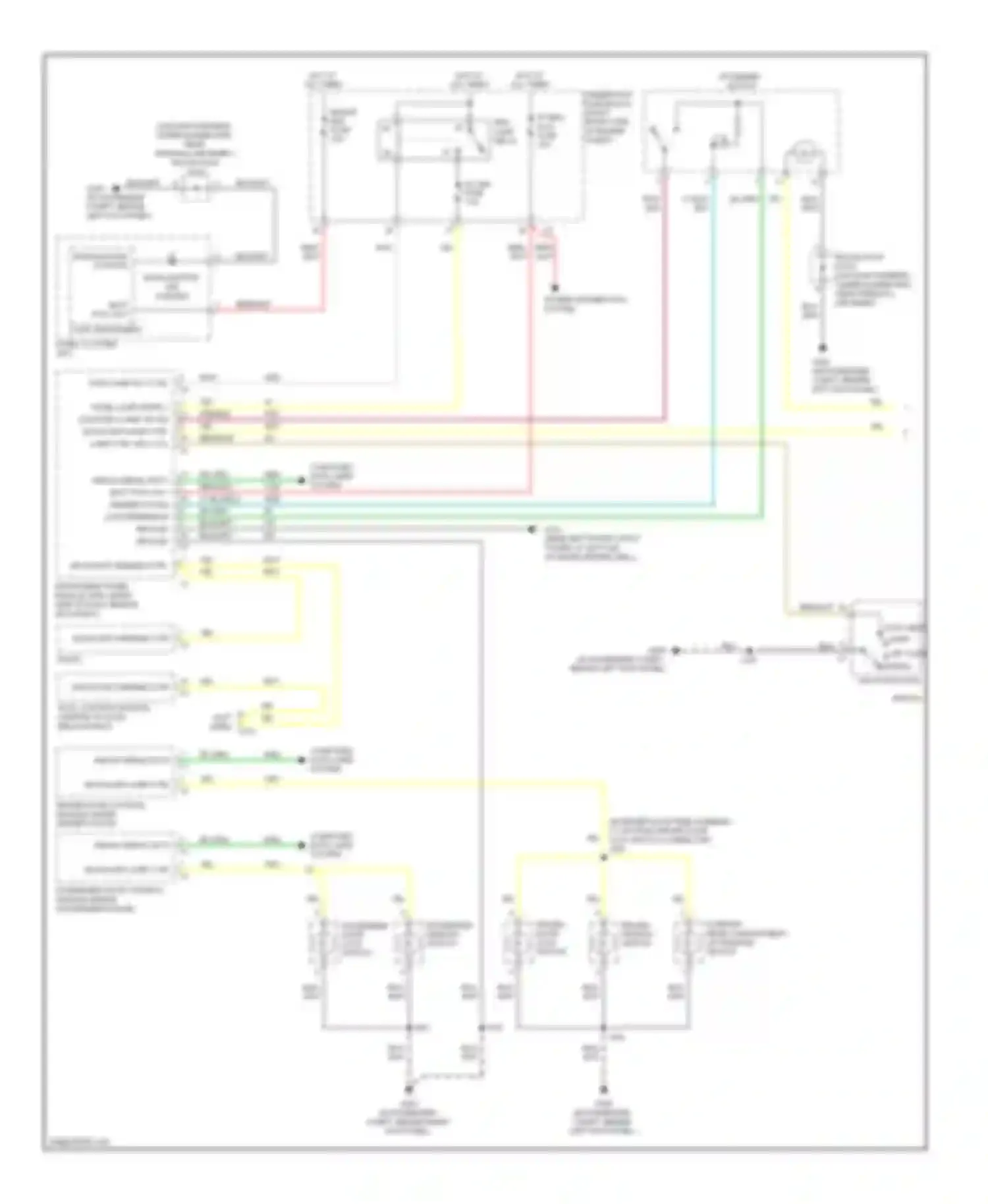STS Cadillac I facelift (2007-2011): Instrument illumination circuit (1 of 2)