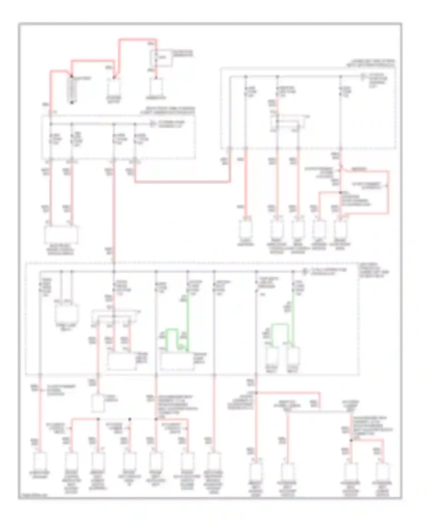 STS Cadillac I facelift (2007-2011): Power distribution circuit (1 of 6)