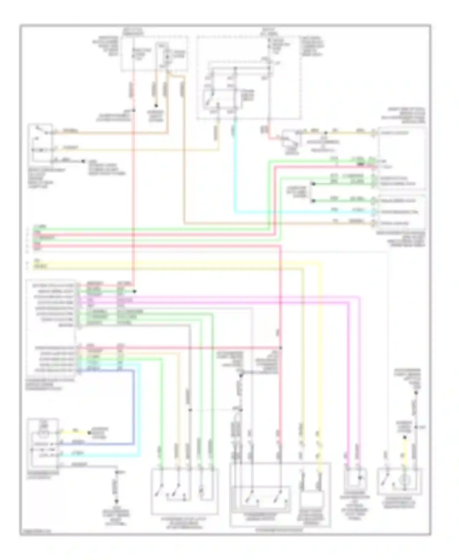 STS Cadillac I facelift (2007-2011): Power door locks circuit (3 of 3)