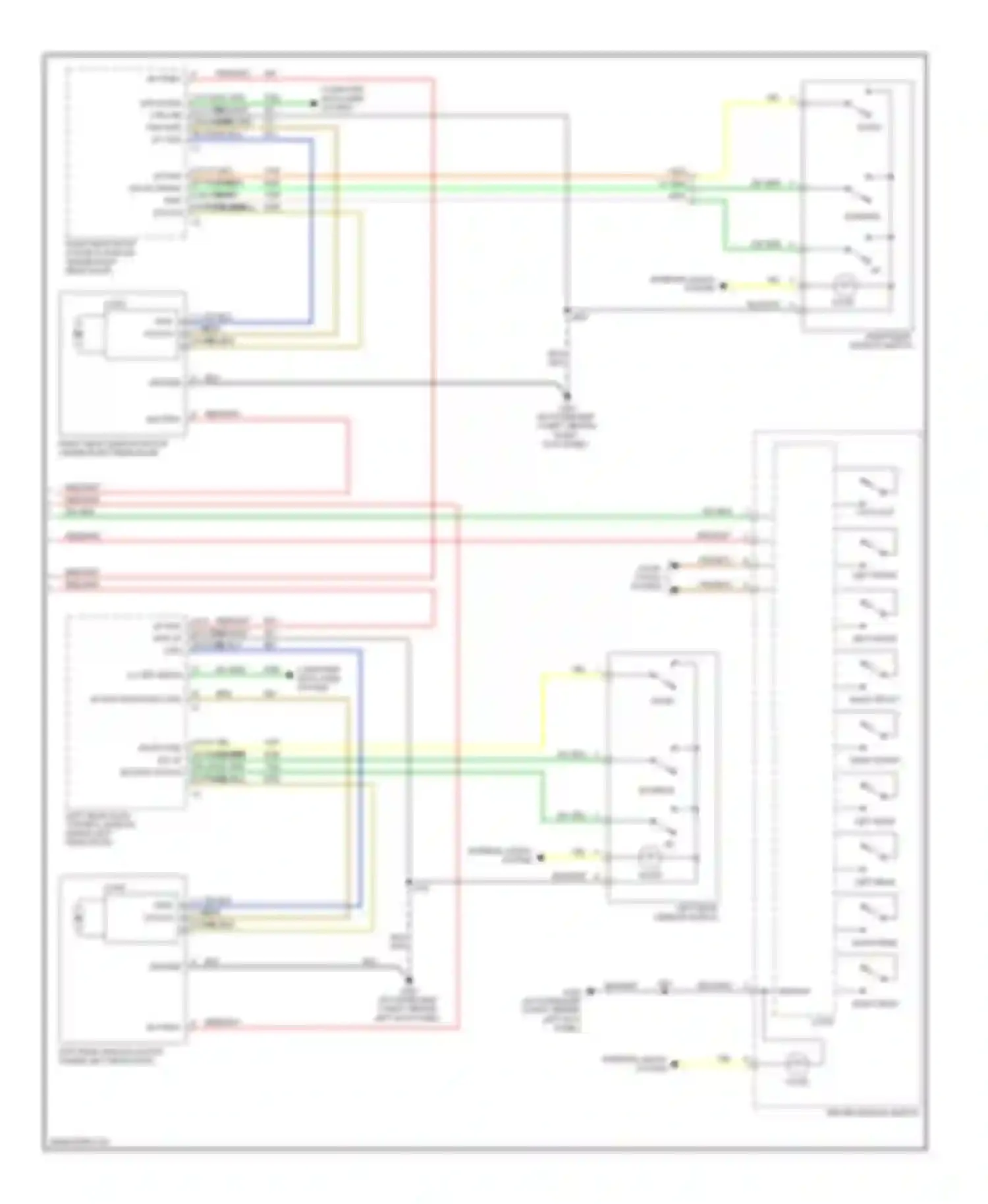 STS Cadillac I facelift (2007-2011): Power windows circuit (2 of 2)