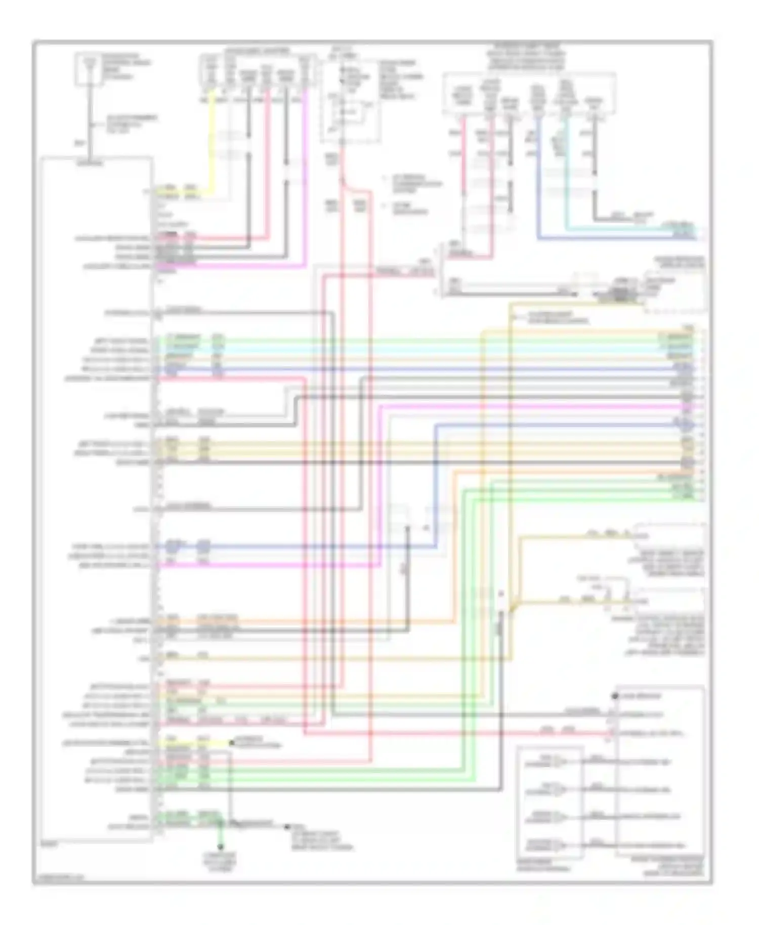STS Cadillac I facelift (2007-2011): 15-speaker system circuit (1 of 4)
