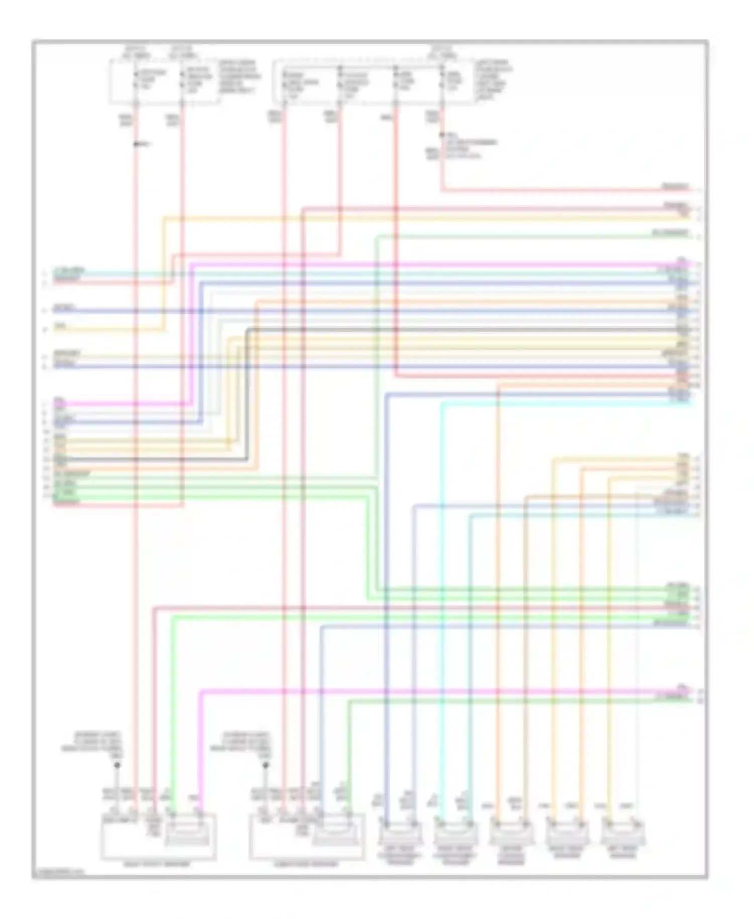 STS Cadillac I facelift (2007-2011): 15-speaker system circuit (3 of 4)