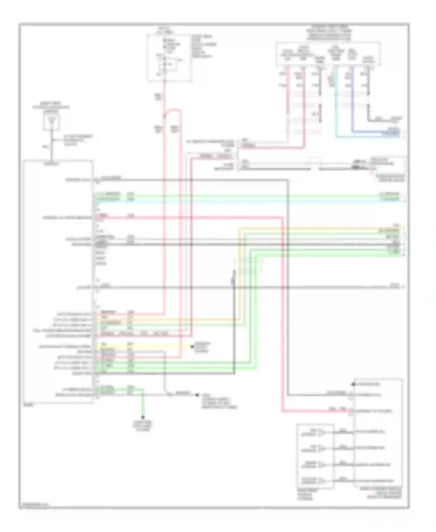 STS Cadillac I facelift (2007-2011): 8-speaker system circuit (1 of 3)