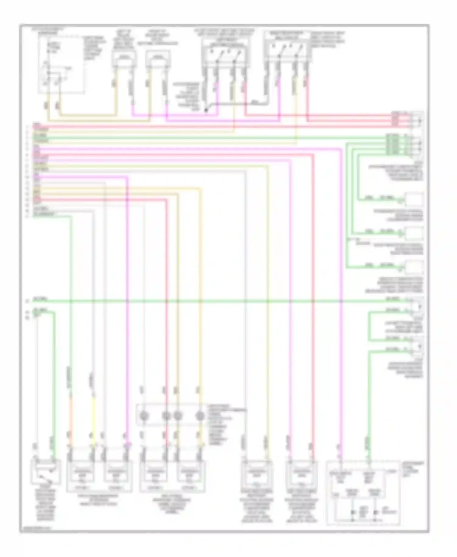 STS Cadillac I facelift (2007-2011): Supplemental restraints circuit (2 of 2)