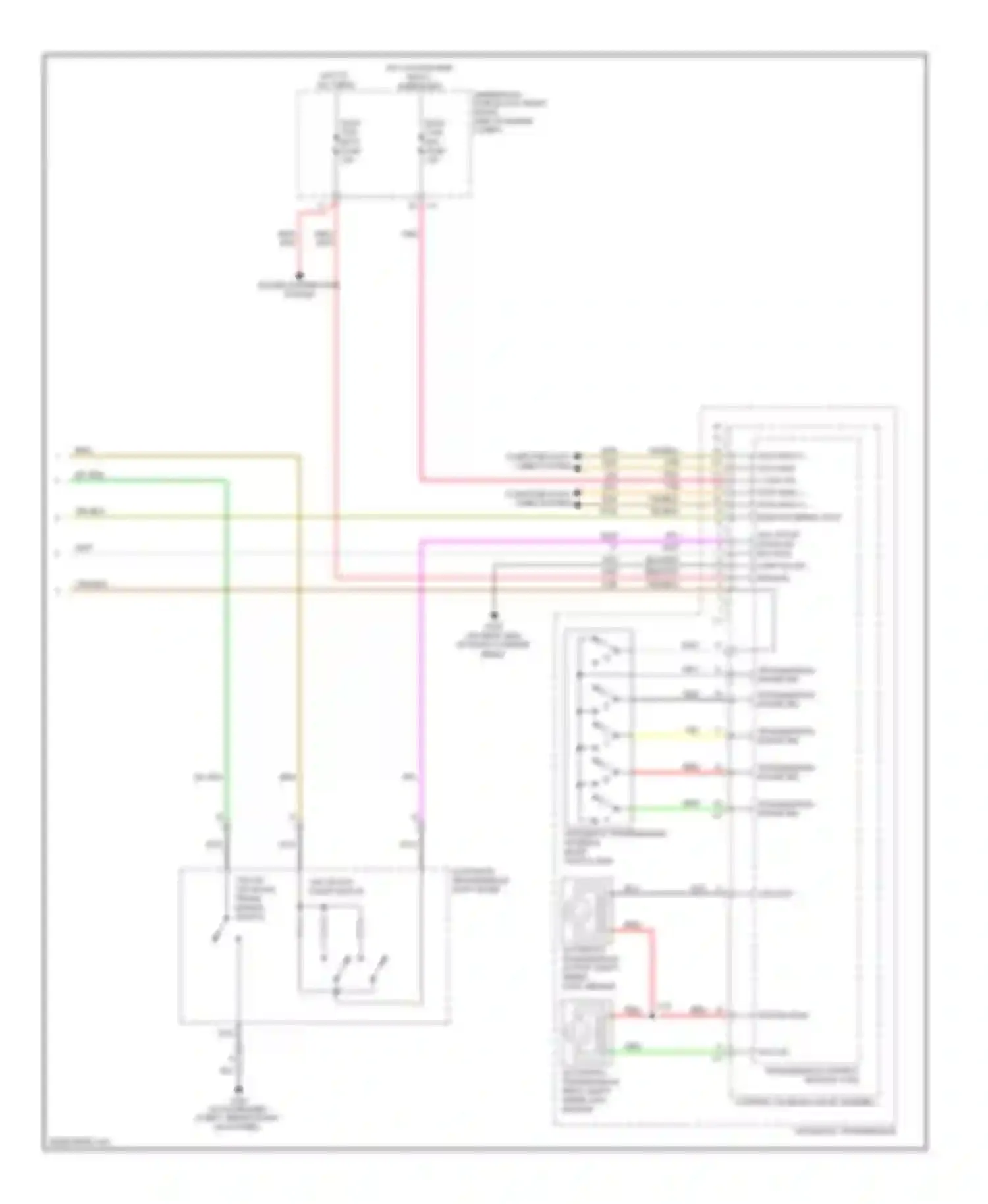 STS Cadillac I facelift (2007-2011): Transmission circuit (2 of 2)