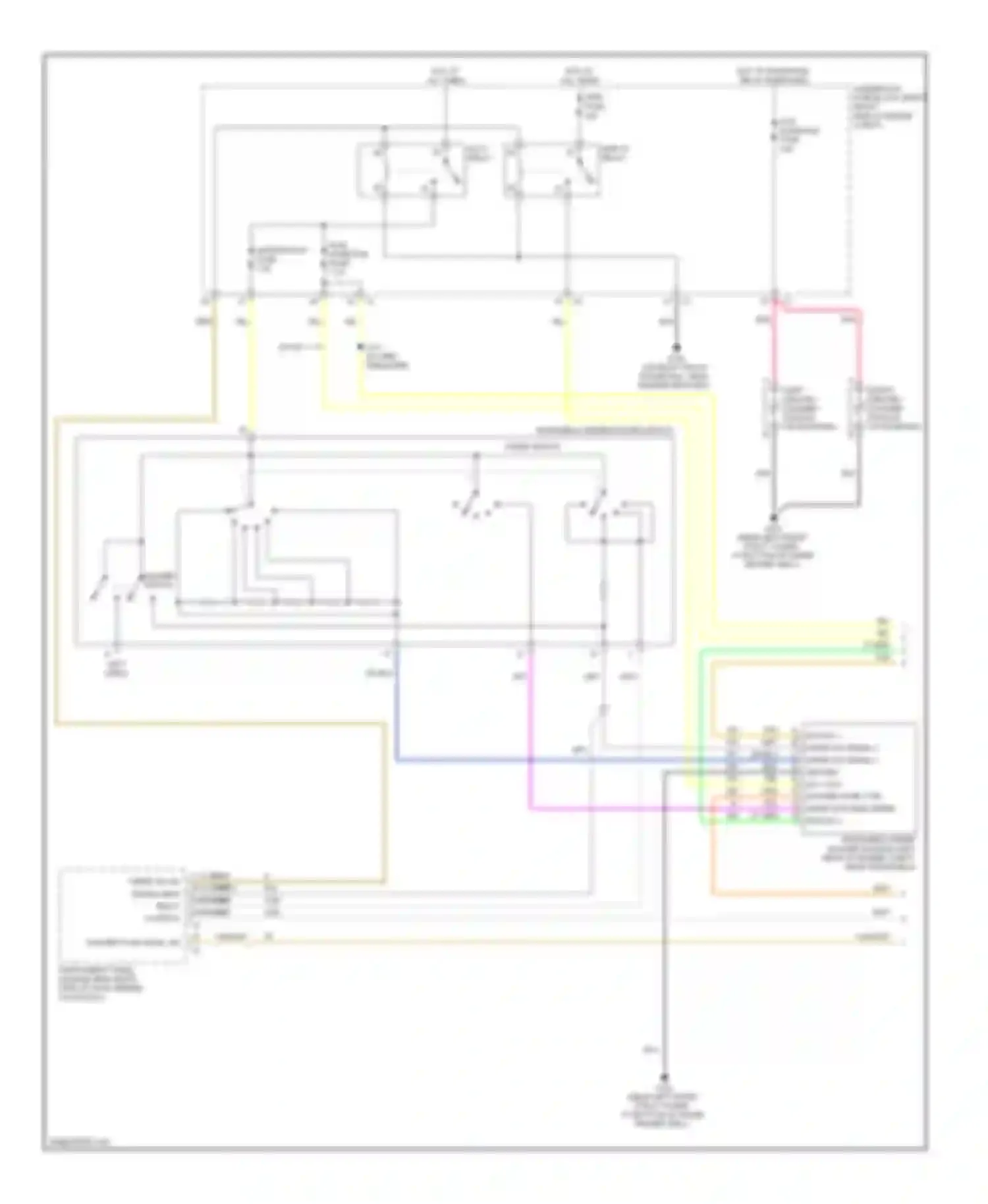 STS Cadillac I facelift (2007-2011): Wiper/washer circuit, without wiper inhibit system (1 of 2)
