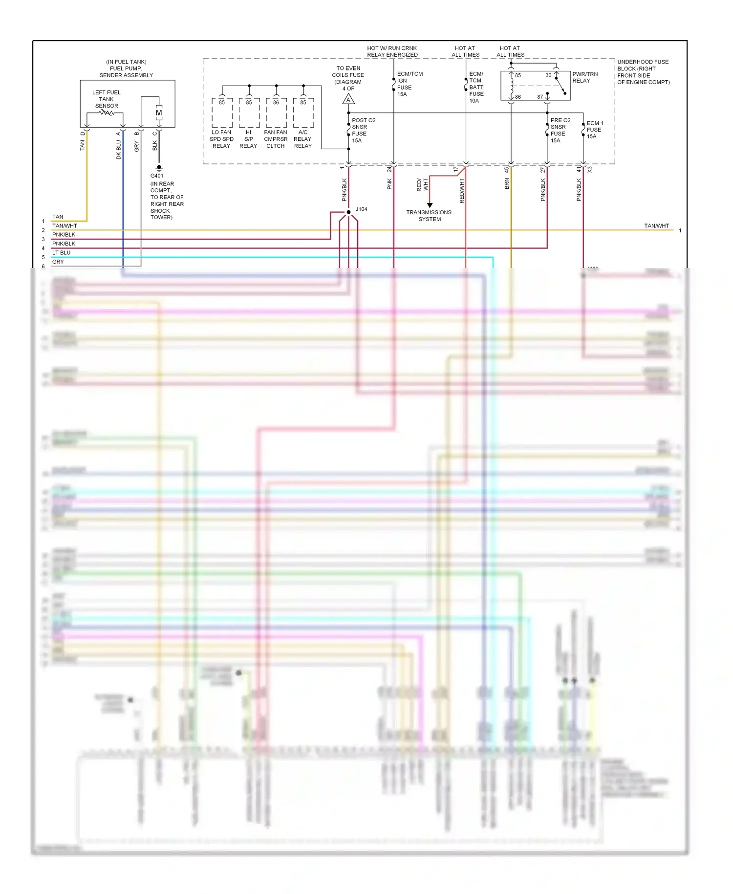 Cadillac STS I facelift (2007-2011) a/c compressor ctrl wiring diagram  (1 of 1)