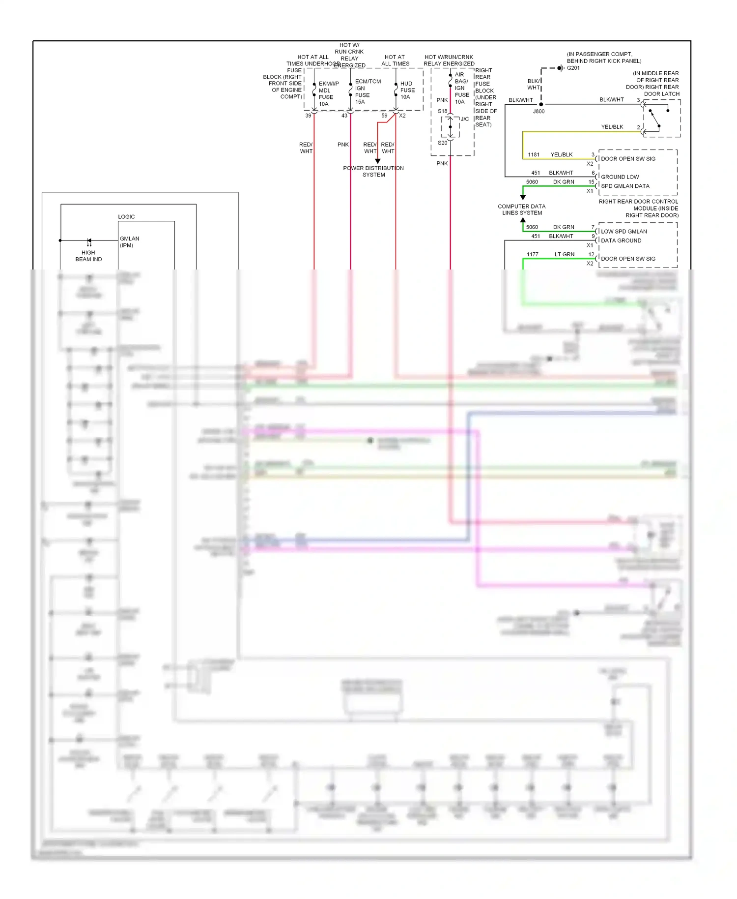 Cadillac STS I facelift (2007-2011) backlighting ctrl wiring diagram  (1 of 3)