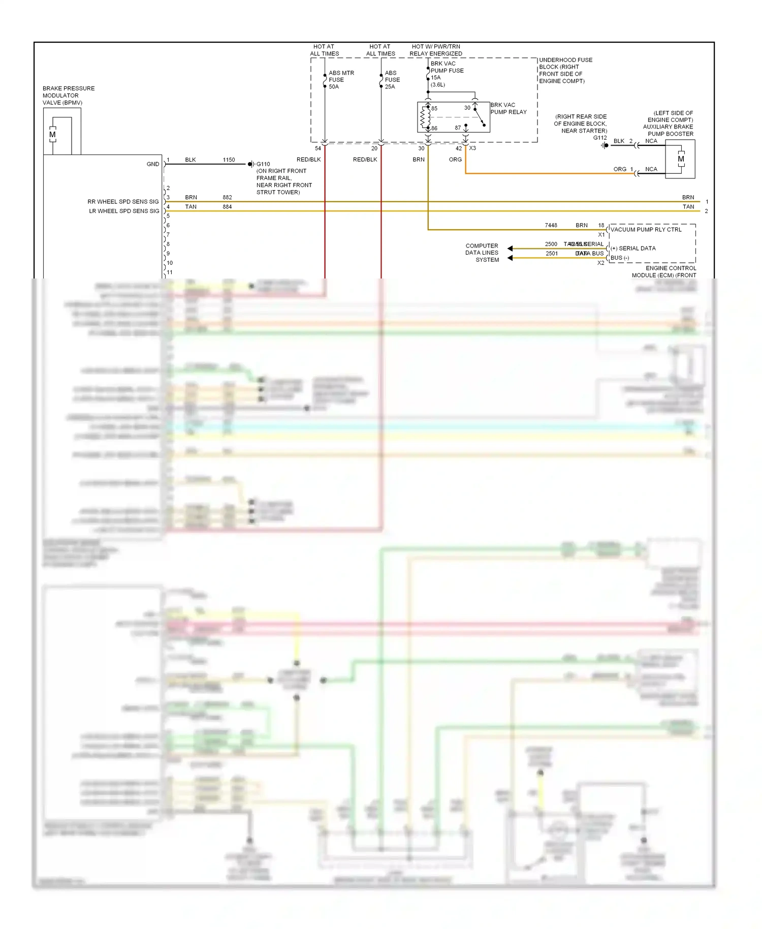 Cadillac STS I facelift (2007-2011) computer data lines system wiring diagram  (3 of 62)