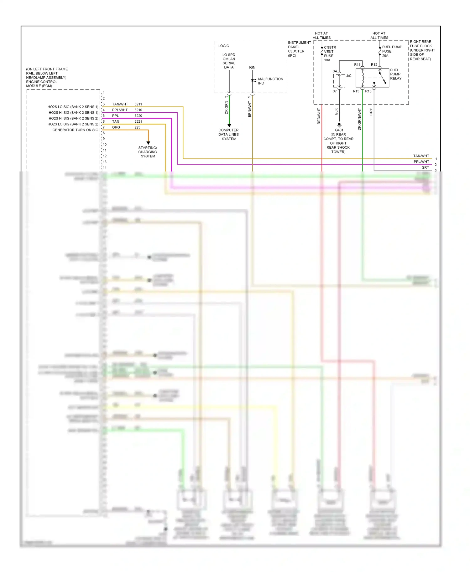 Cadillac STS I facelift (2007-2011) computer data lines system wiring diagram  (29 of 62)