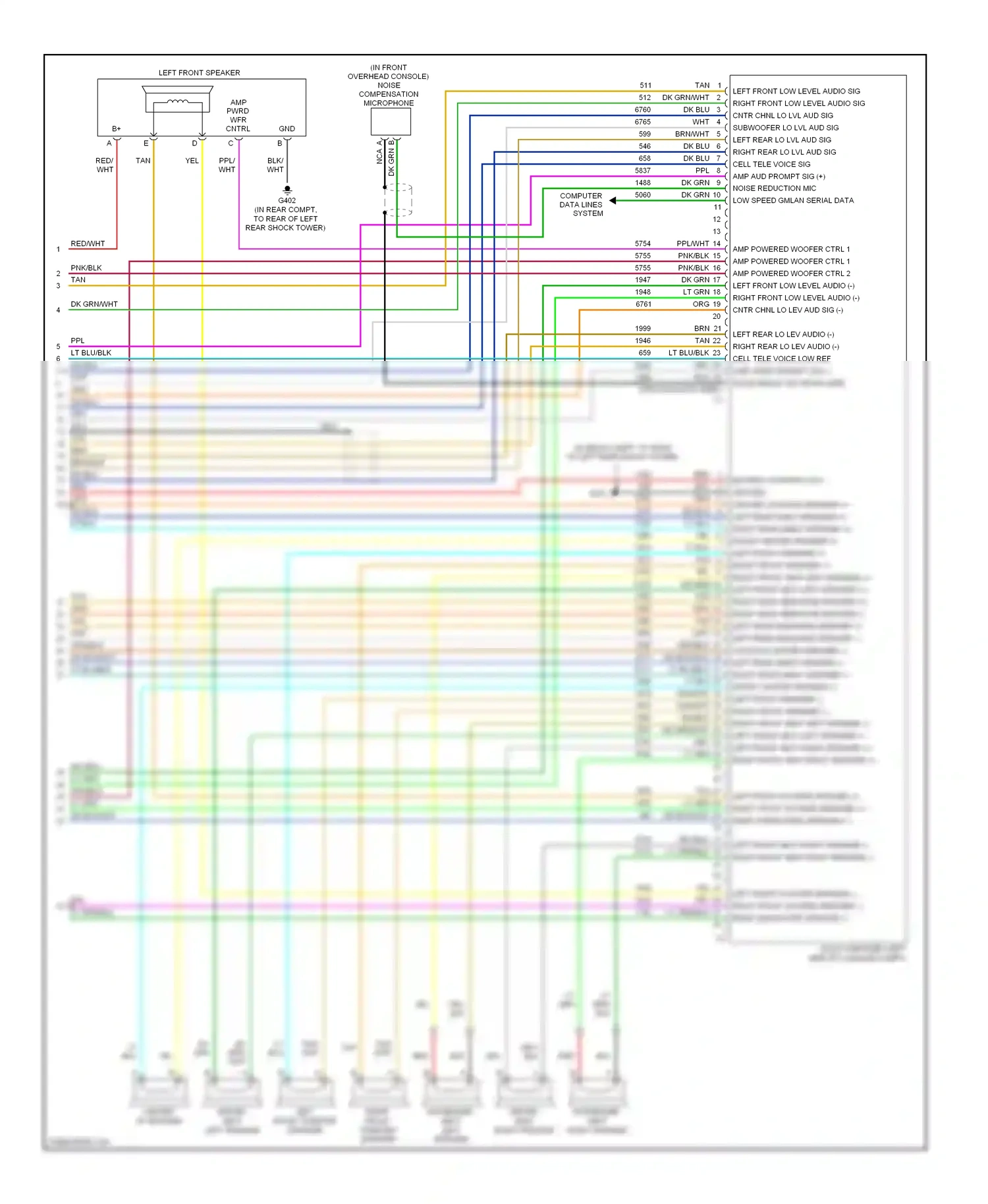 Cadillac STS I facelift (2007-2011) computer data lines system wiring diagram  (43 of 62)