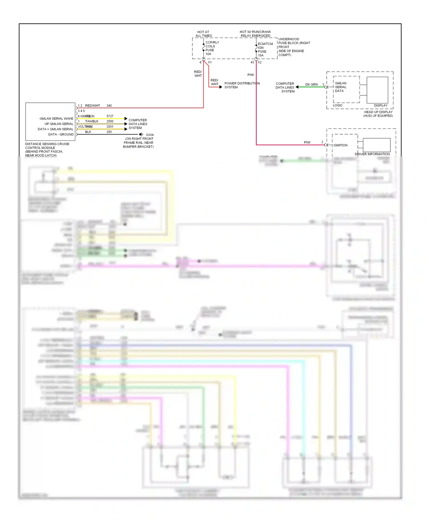 Cadillac STS I facelift (2007-2011) computer data lines system wiring diagram  (12 of 62)