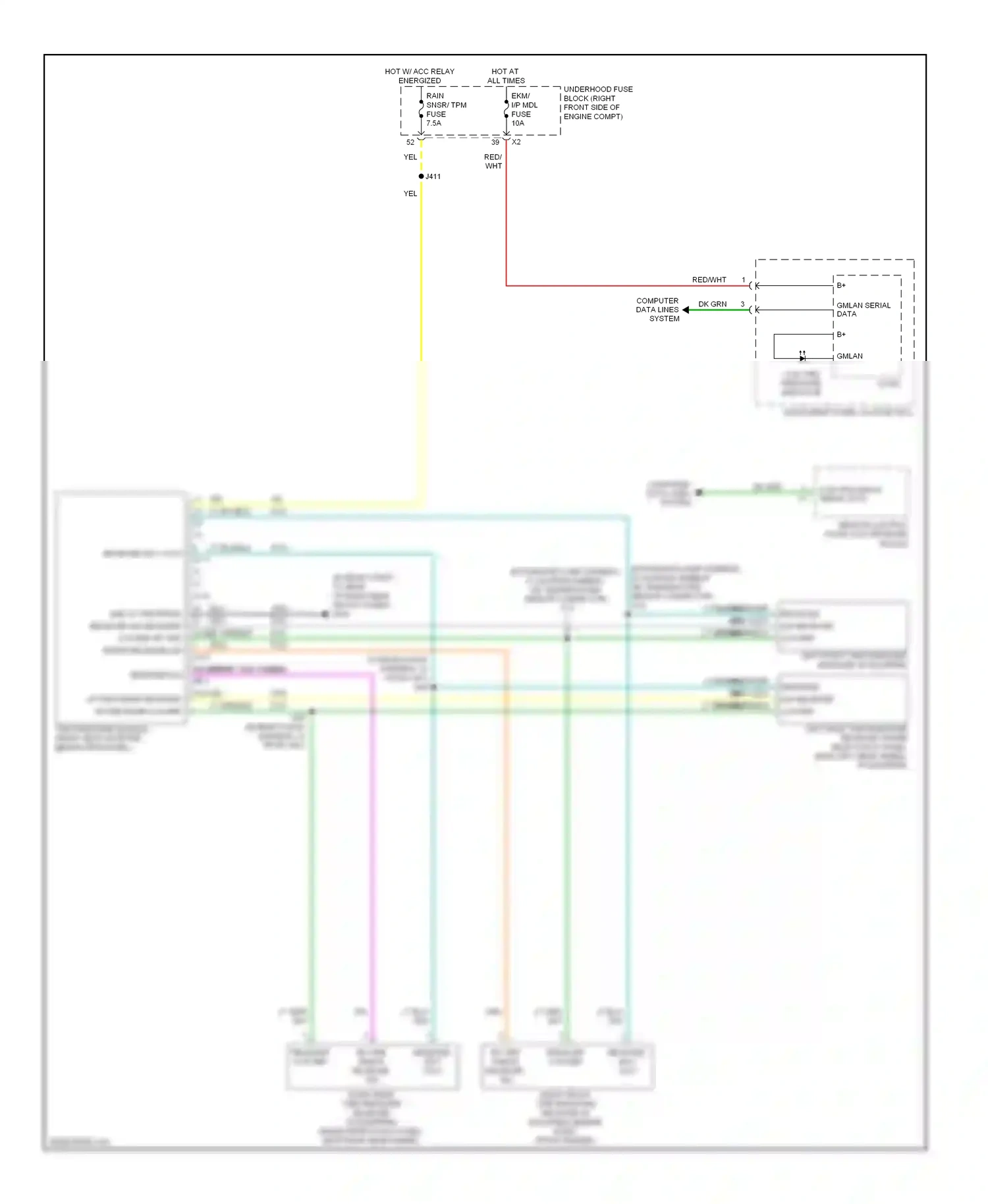Cadillac STS I facelift (2007-2011) computer data lines system wiring diagram  (62 of 62)